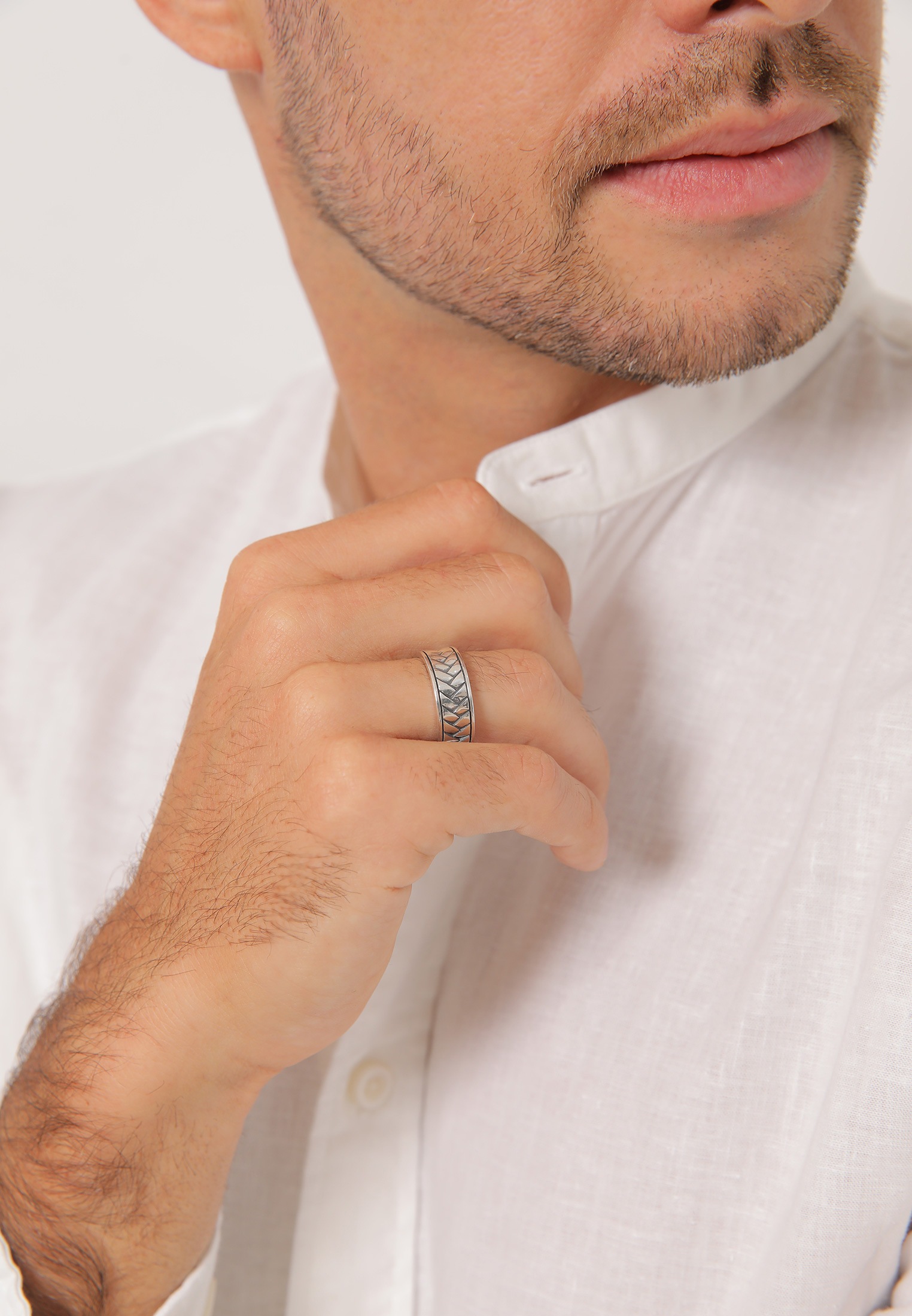 Kuzzoi Silberring »Ring Herren Bandring Used Vintage Retro 925 Silber«
