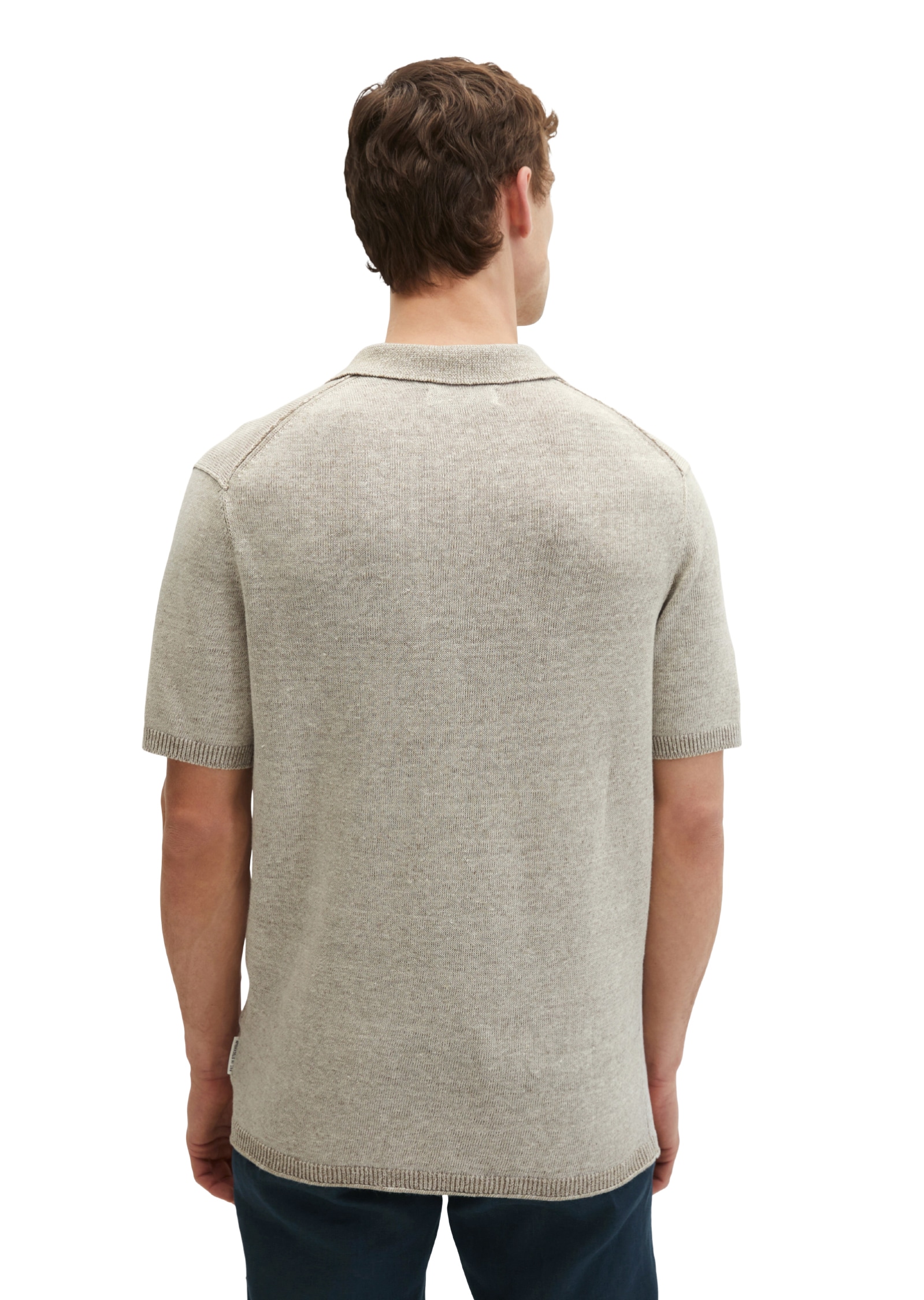 Marc O'Polo Poloshirt regular aus Bio-Baumwolle und Leinen