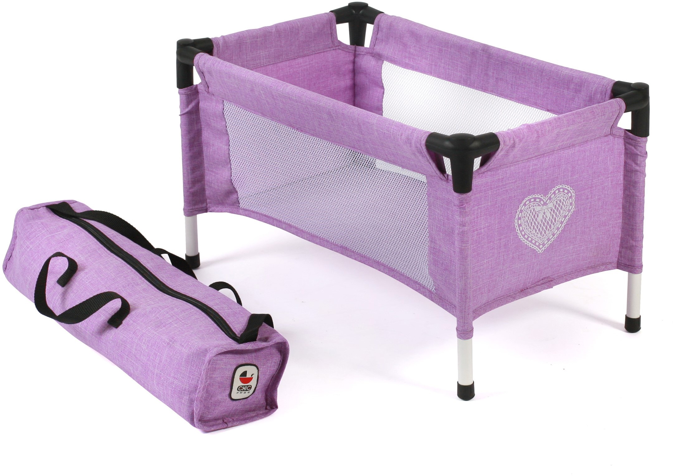 CHIC2000 Puppenbett »Puppen-Reisebett, Flieder«, mit Tragetasche