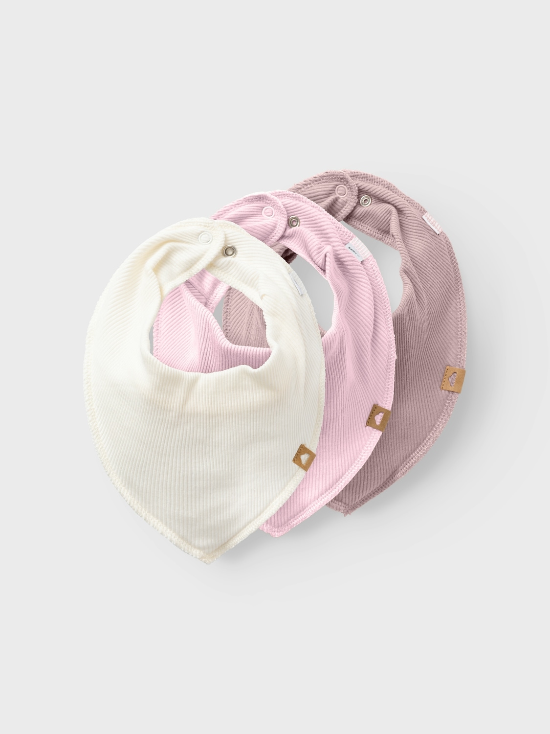 Name It Dreieckstuch »NBNYVETTI 3P SCARF BIB NOOS«, mit Druckknopf zum Verschließen