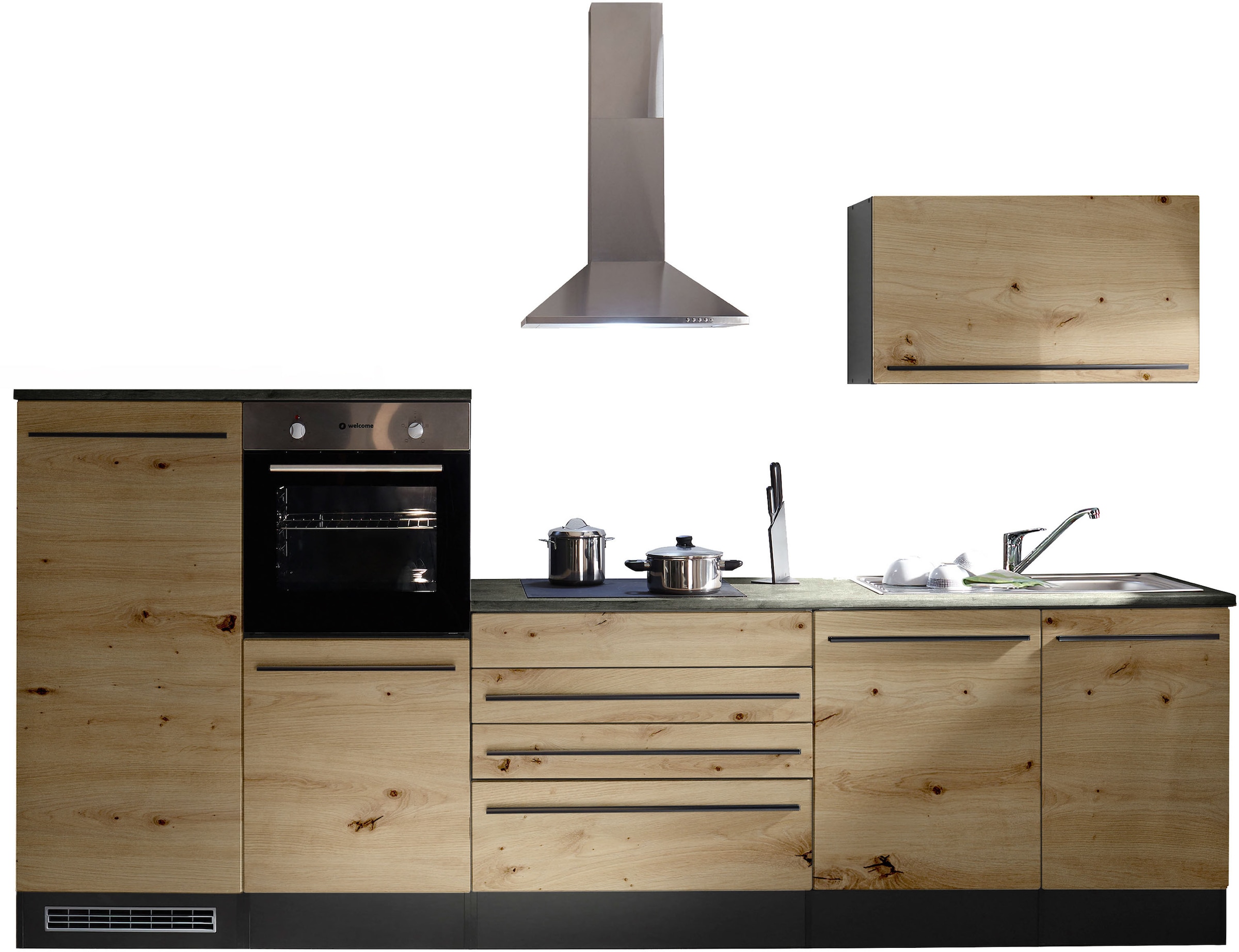 BASIC by Balculina Küchenzeile »Jazz«, Breite 320 cm, wahlweise mit E-Geräten
