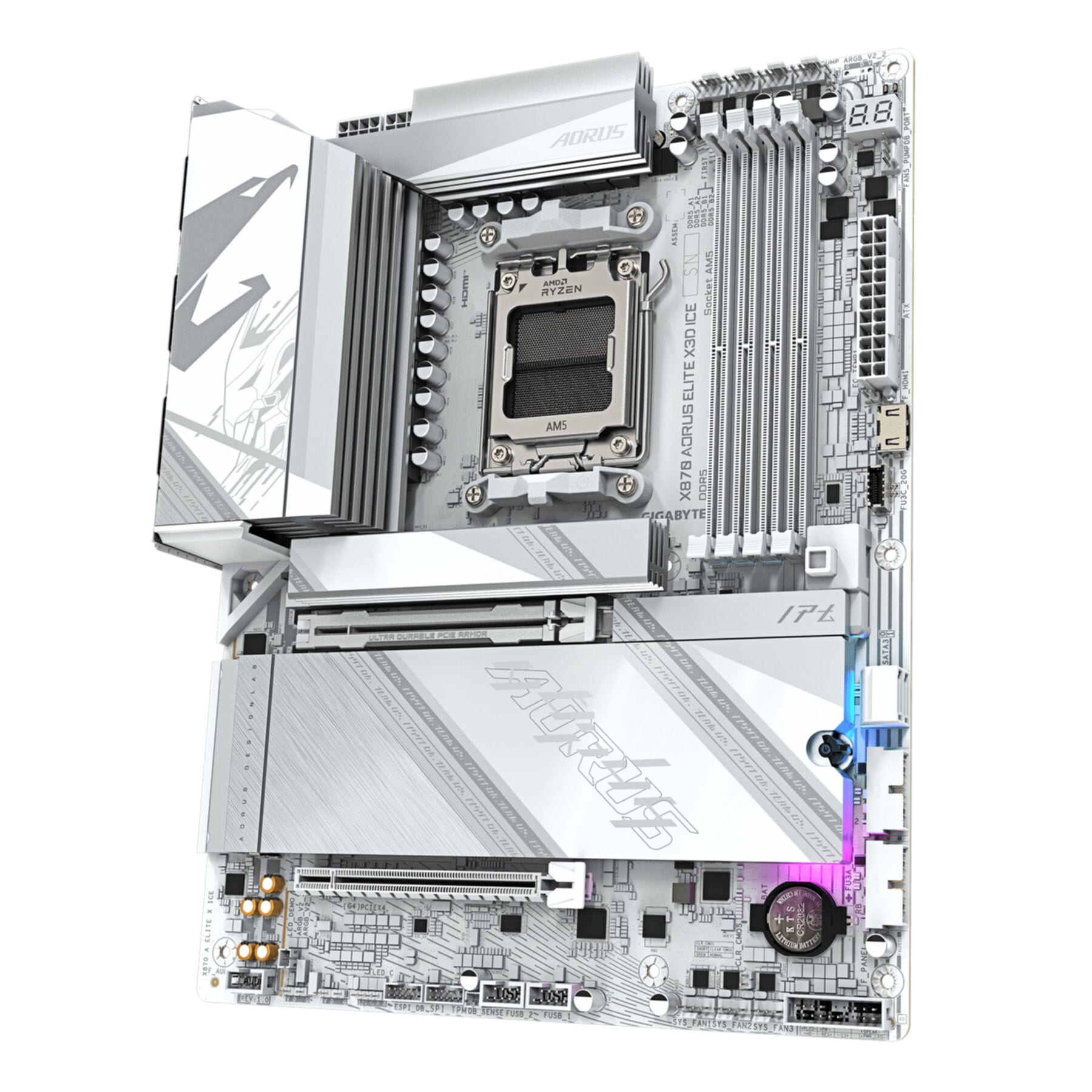 Gigabyte Mainboard »X870 AORUS ELITE X3D ICE Mainboard - Unterstützt AMD Ryzen 9000 Prozes«