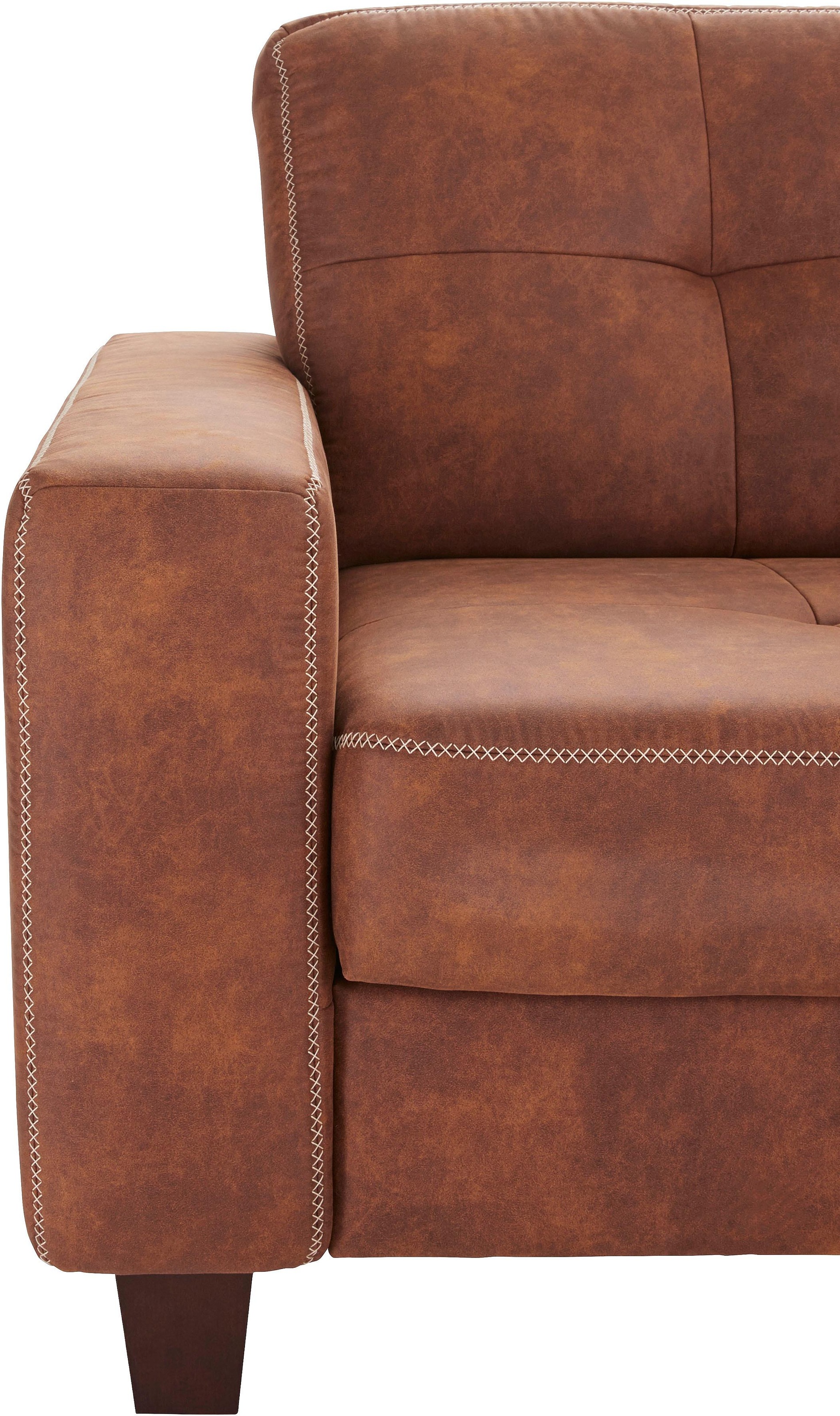 Places of Style Ecksofa »Varese«, wahlweise mit Bettfunktion und Vorziehfunktion