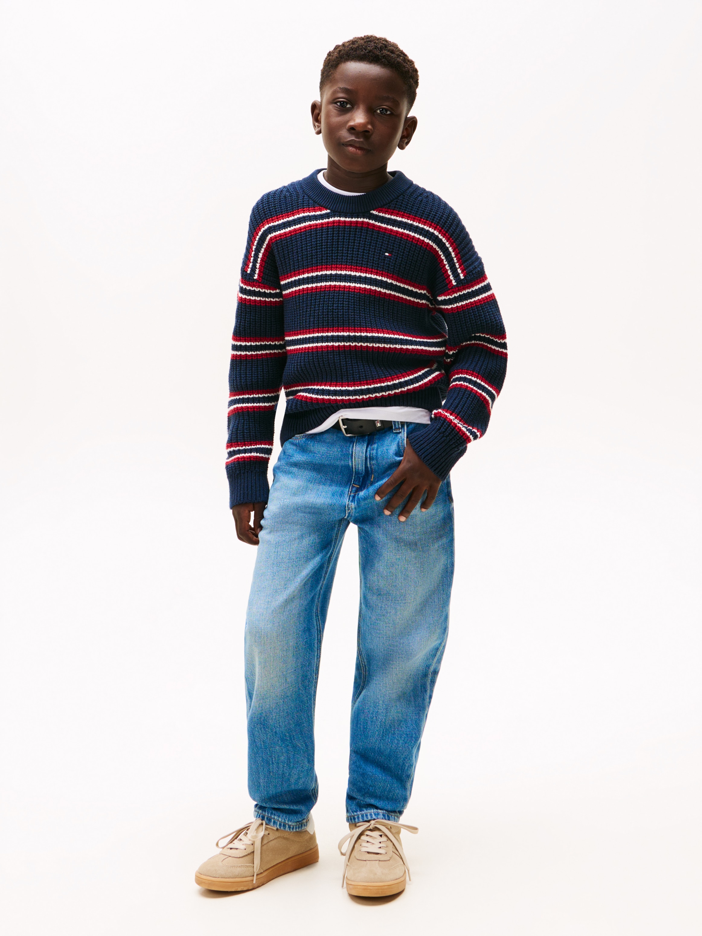 Tommy Hilfiger Strickpullover »HALF CARDIGAN C-NECK SWEATER«, Kinder bis 16 Jahre