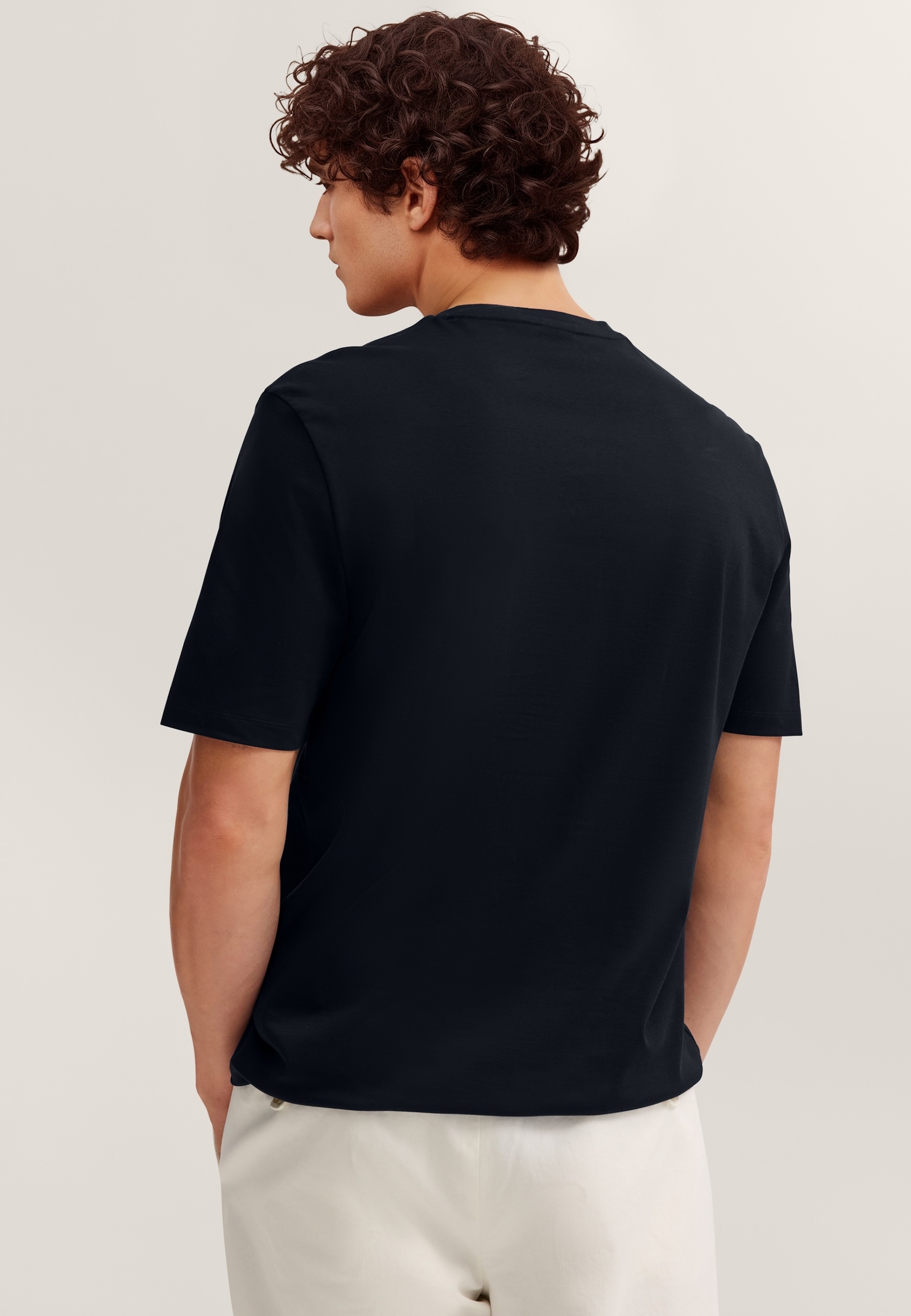 bugatti T-Shirt elegant mit Rundhals