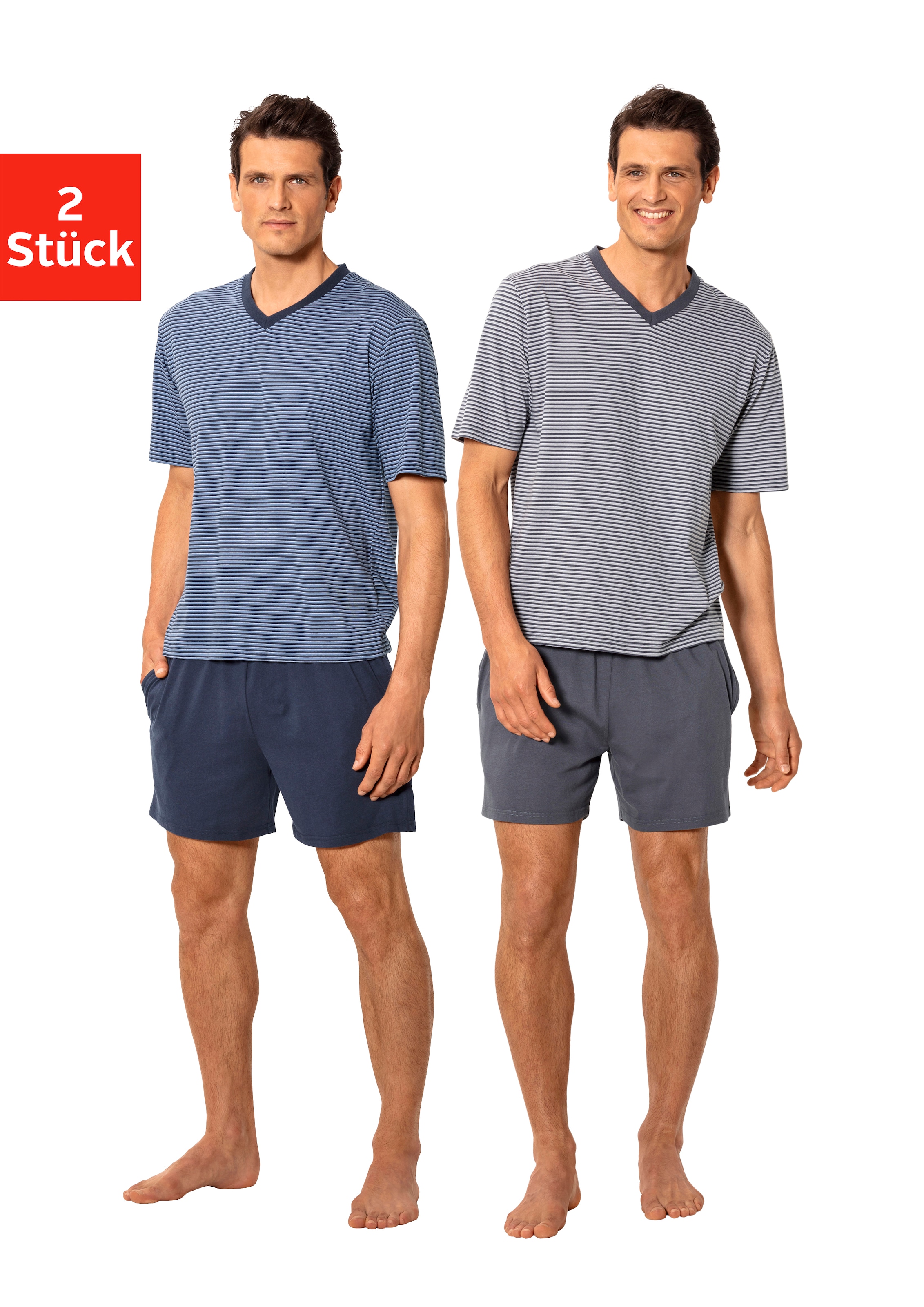 Le Jogger Herren Pyjama Packung in blau, Größe 44-46 (S)