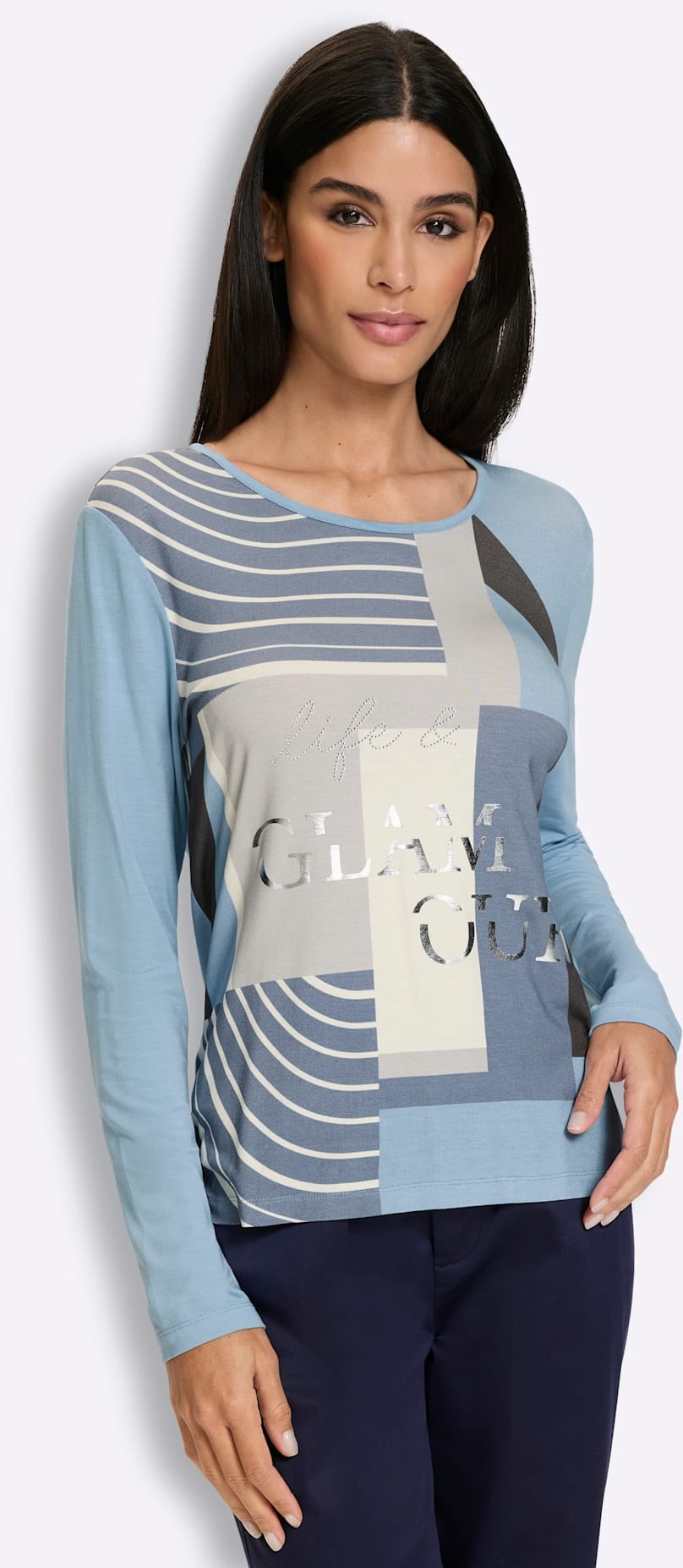 heine Langarmshirt »Druck-Shirt« 1