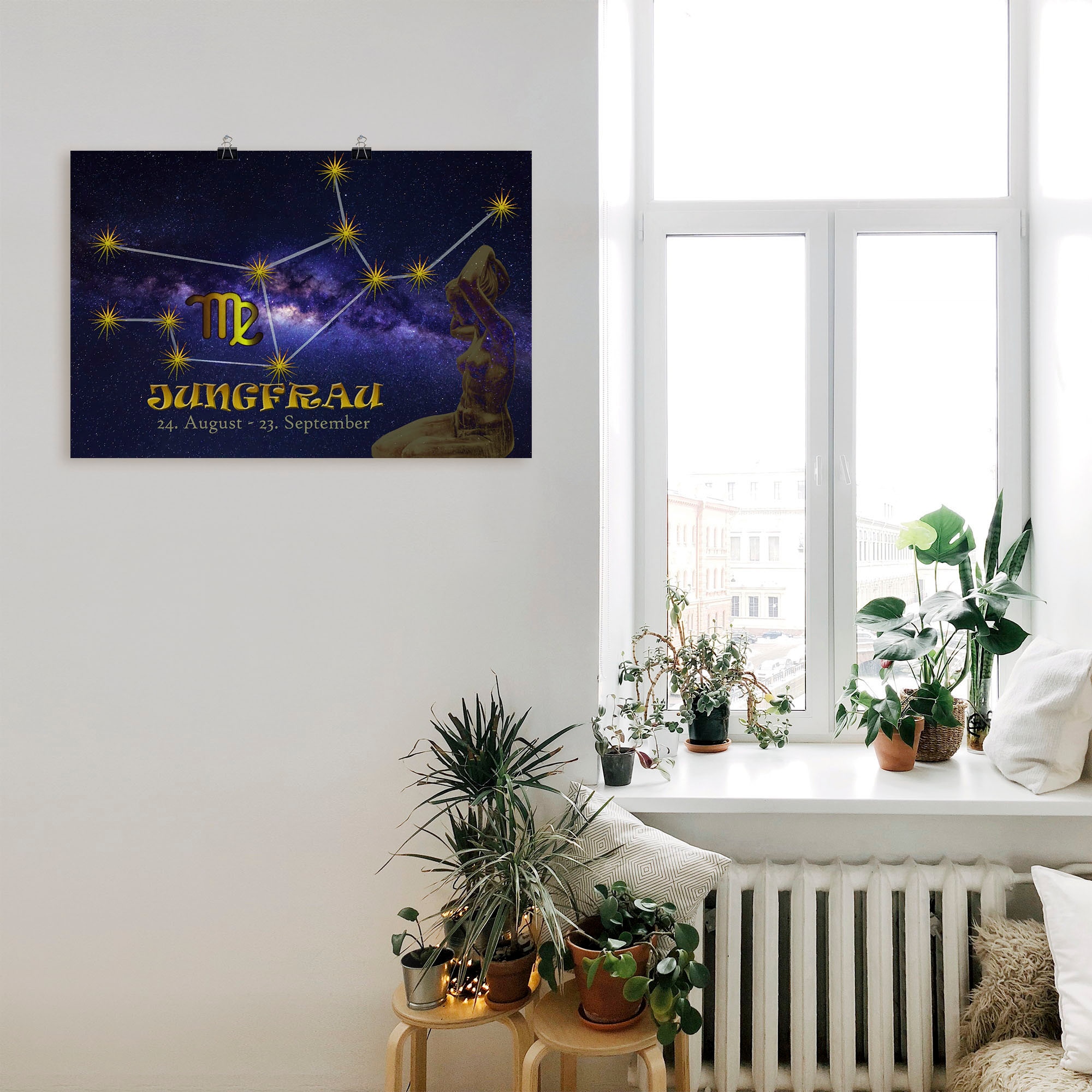 Artland Wandbild »Sternzeichen - Jungfrau«, Bilder von Sternzeichen, (1 St.), als Alubild, Outdoorbild, Poster in verschied. Größen