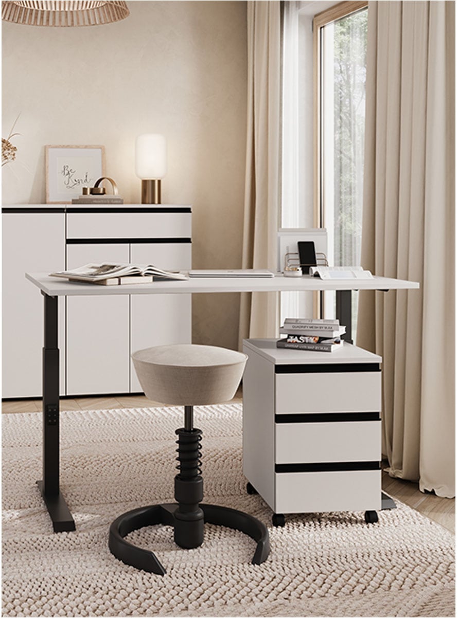 GERMANIA Büromöbel-Set »Lemont« 2 Stk. tlg. Set bestehend aus höhenverstellbarem Schreibtisch und Rollcontainer