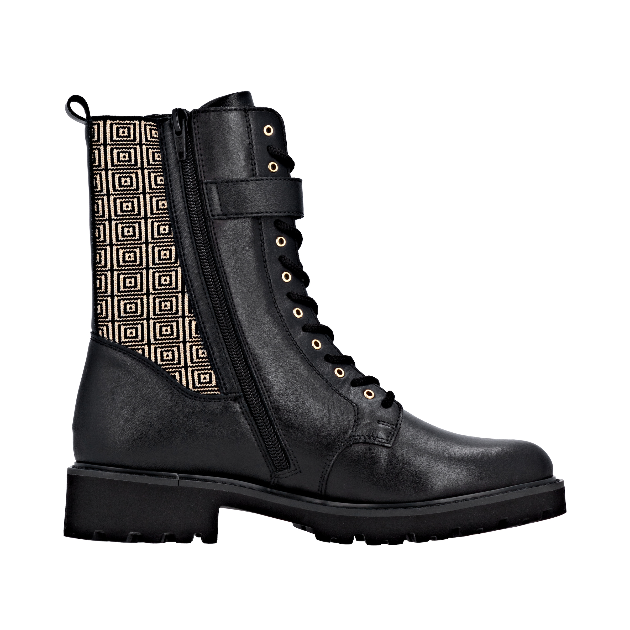 Remonte Schnürstiefelette  Schnürboots, Profilsohle, Blockabsatz, mit Innenreißverschluss