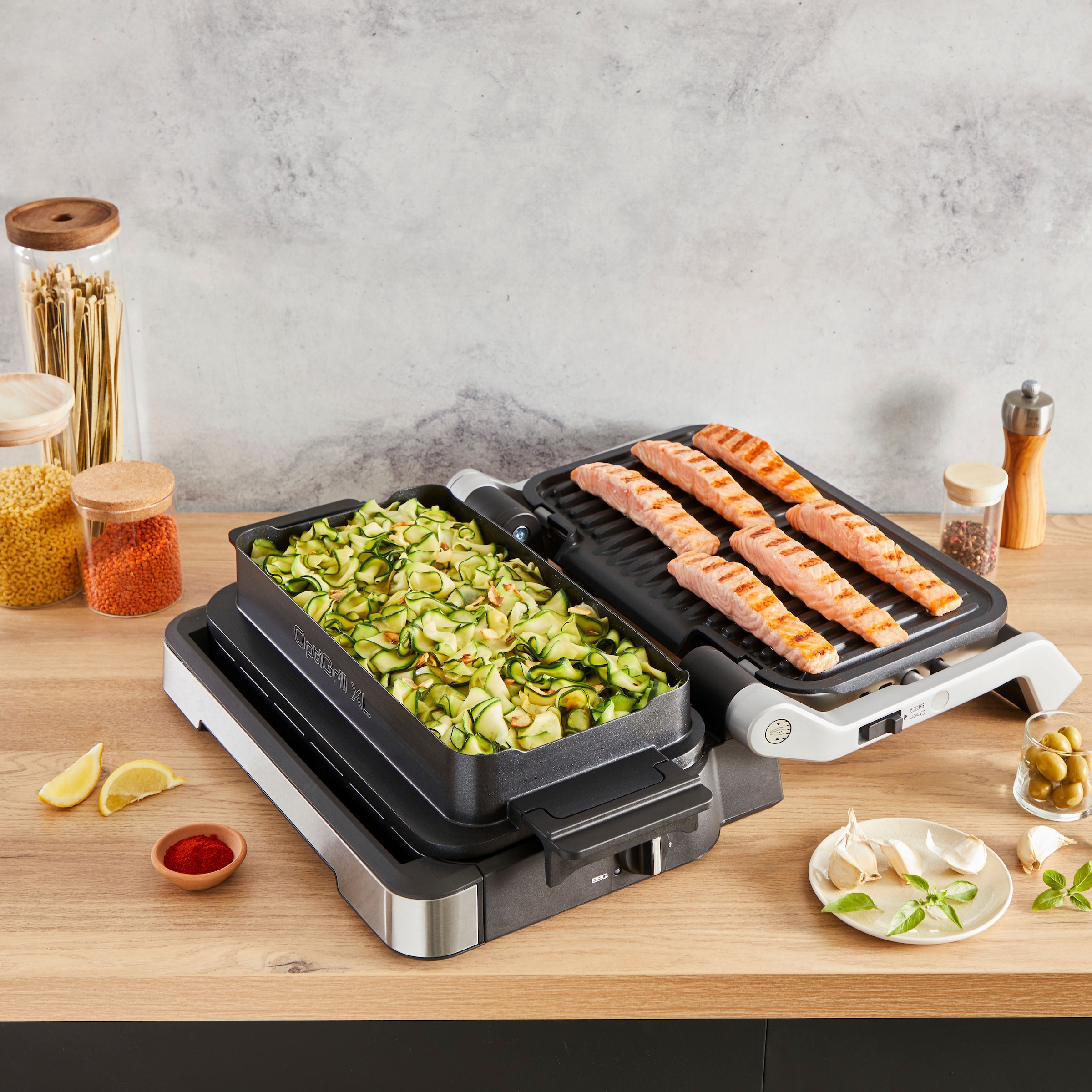 Tefal Backeinsatz »XA7358 OptiGrill Backschale XL«, (1 tlg.), komp. mit OptiGrill 2in1 XL, antihaftbeschichteter Alu-druckguss