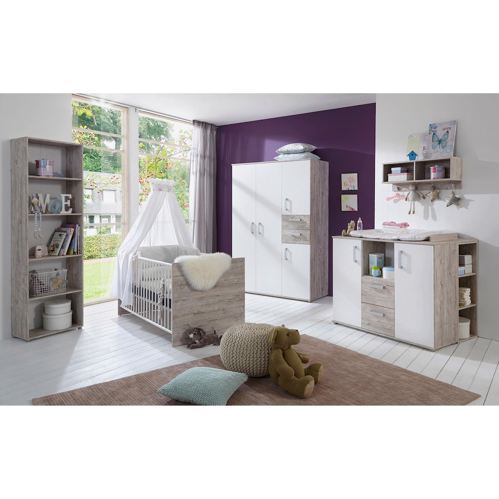 arthur berndt Babyzimmer-Komplettset »Bente«, (Set, 3 St., Kinderbett, Schrank, Wickelkommode)