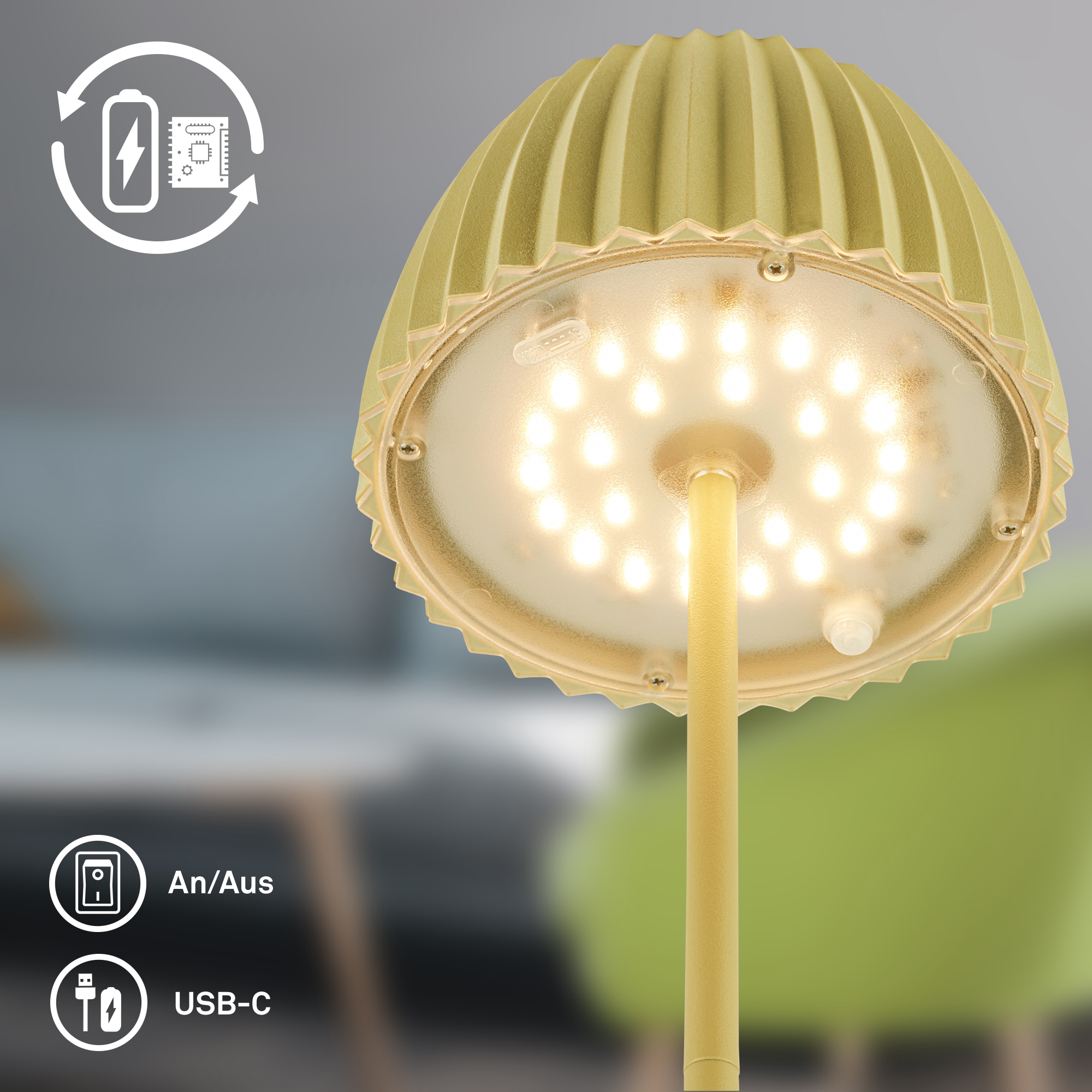 Briloner Leuchten LED Tischleuchte »Akku LED Tischleuchte« LED-Modul