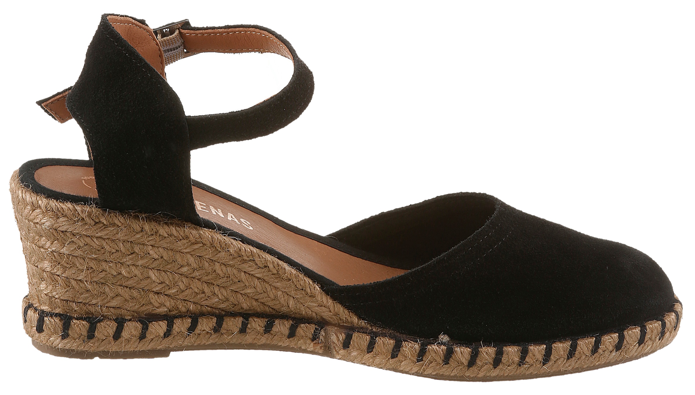 VERBENAS Slingpumps  Keilsandalette, Sommerschuh, Urlaubsschuh mit Bastbesatz