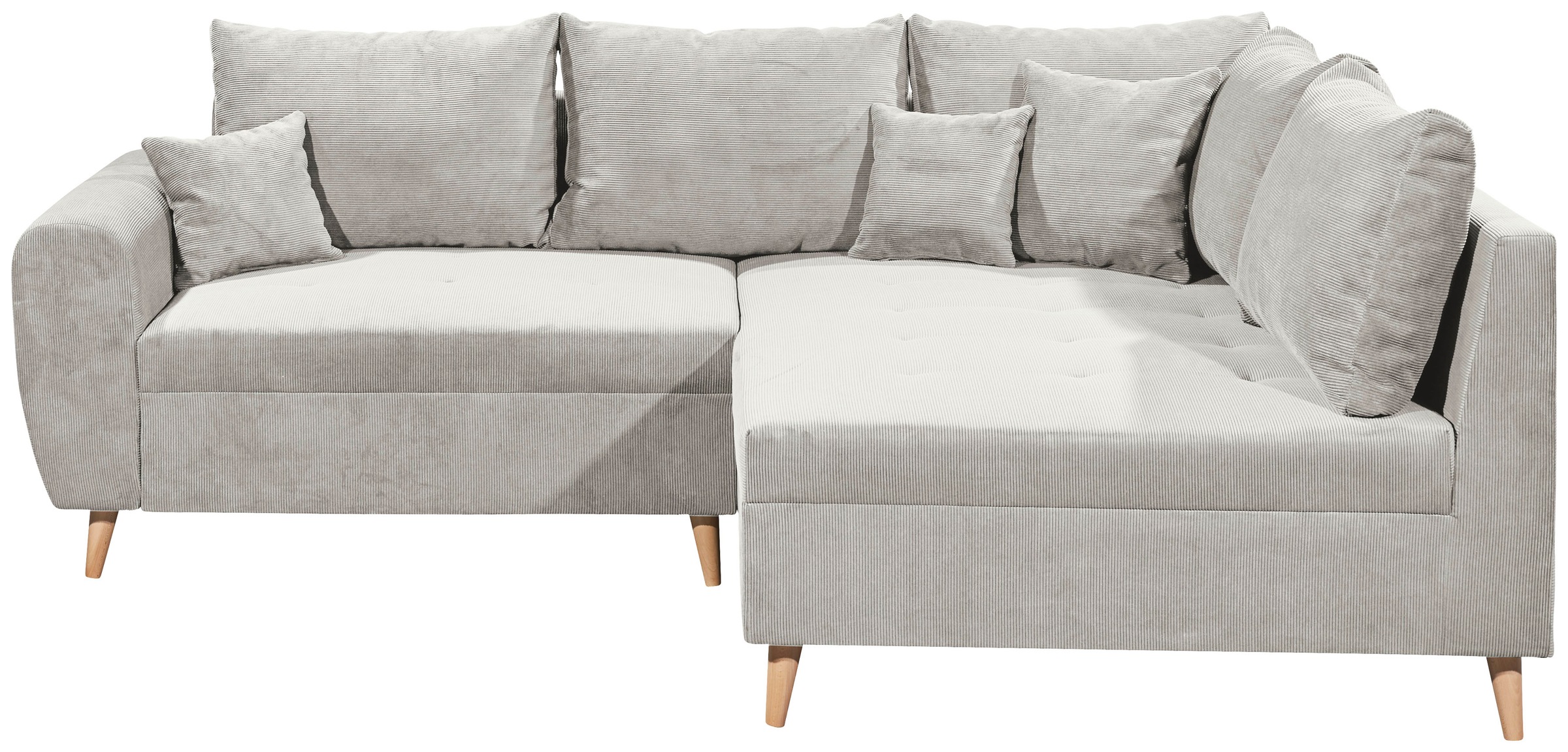 ED EXCITING DESIGN Ecksofa »Calanda L-Form«, mit Hocker & 3 Zierkissen