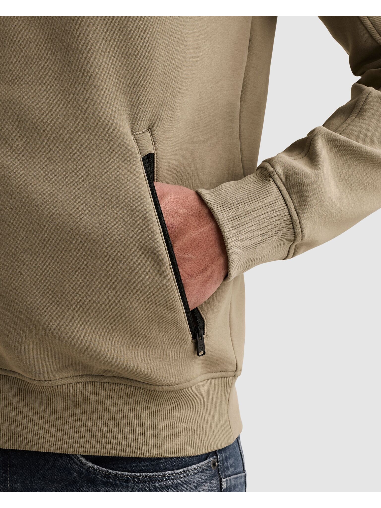 PME LEGEND Sweatjacke Seitliche Reißverschlusstaschen, vordere Passe mit dezenten Ziernähten