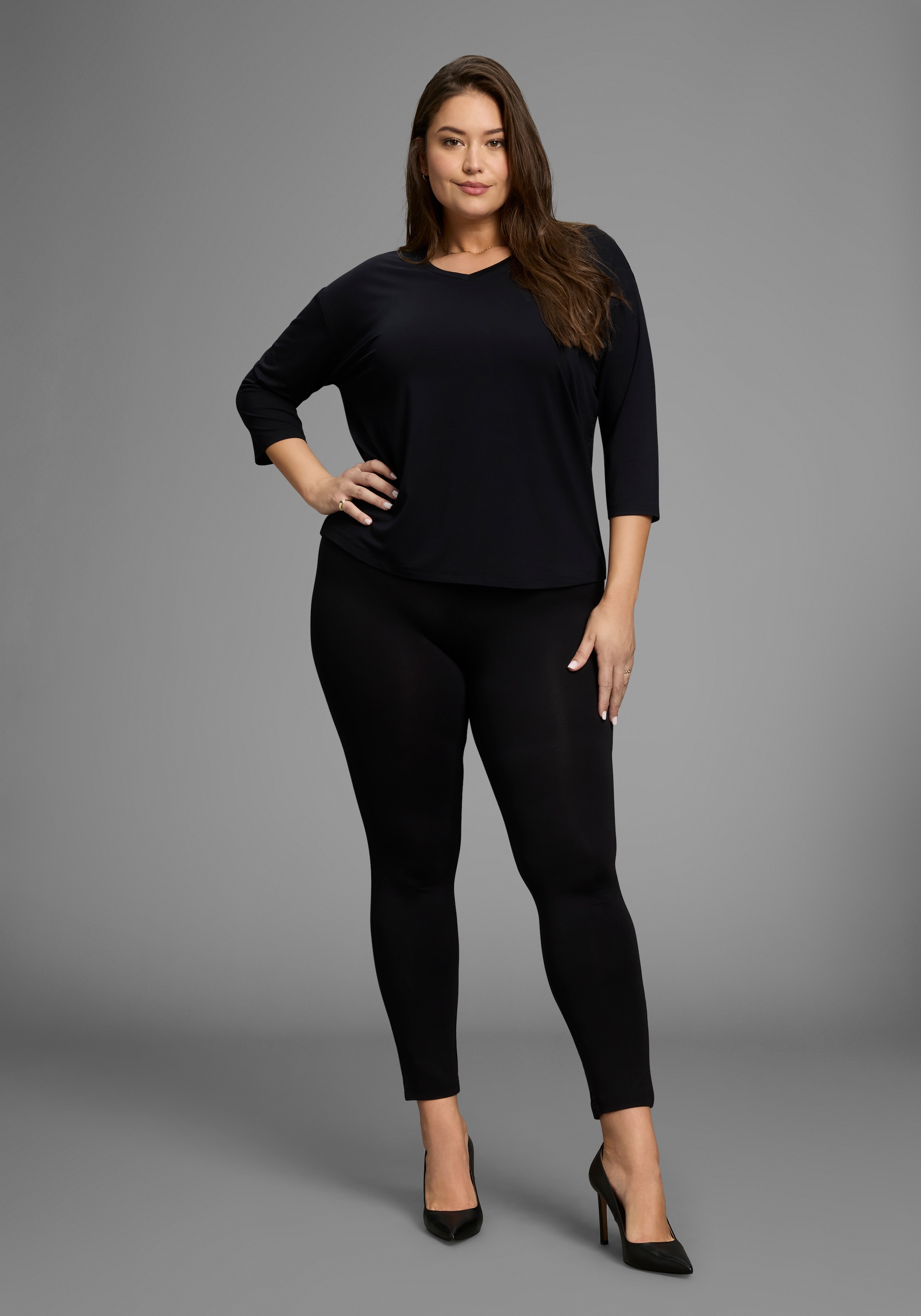 Laura Scott CURVE Leggings, aus elastischem Jersey mit Gummizugbund - GROSSE GRÖSSEN