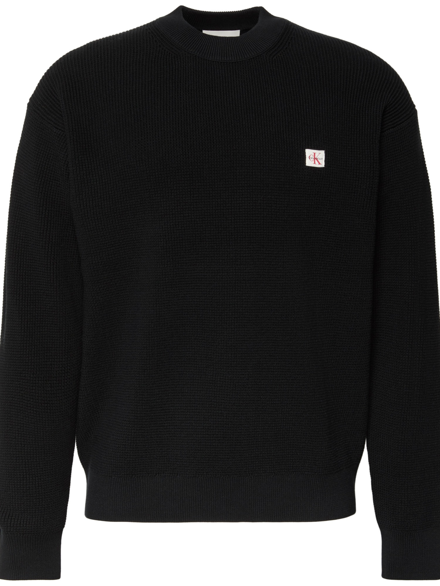 Calvin Klein Jeans Rundhalspullover »LS EZ COTTON WAFFLE CRWNK SWTR 9« Rundhalsausschnitt, regular fit