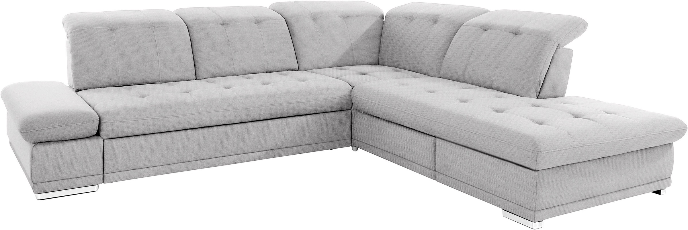 COTTA Ecksofa »Holiday L-Form mit Sitztiefen-, Armteil- und Kopfteilverstellung«, wahlweise mit Bettfunktion & Bettkasten