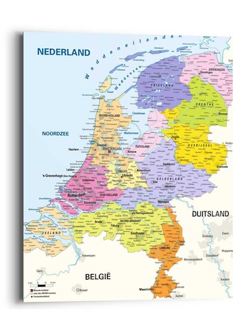 Reinders! Wandbild »Wandbild Landkarte Niederlande Holland - Niederländisch - Städte«,... kaufen