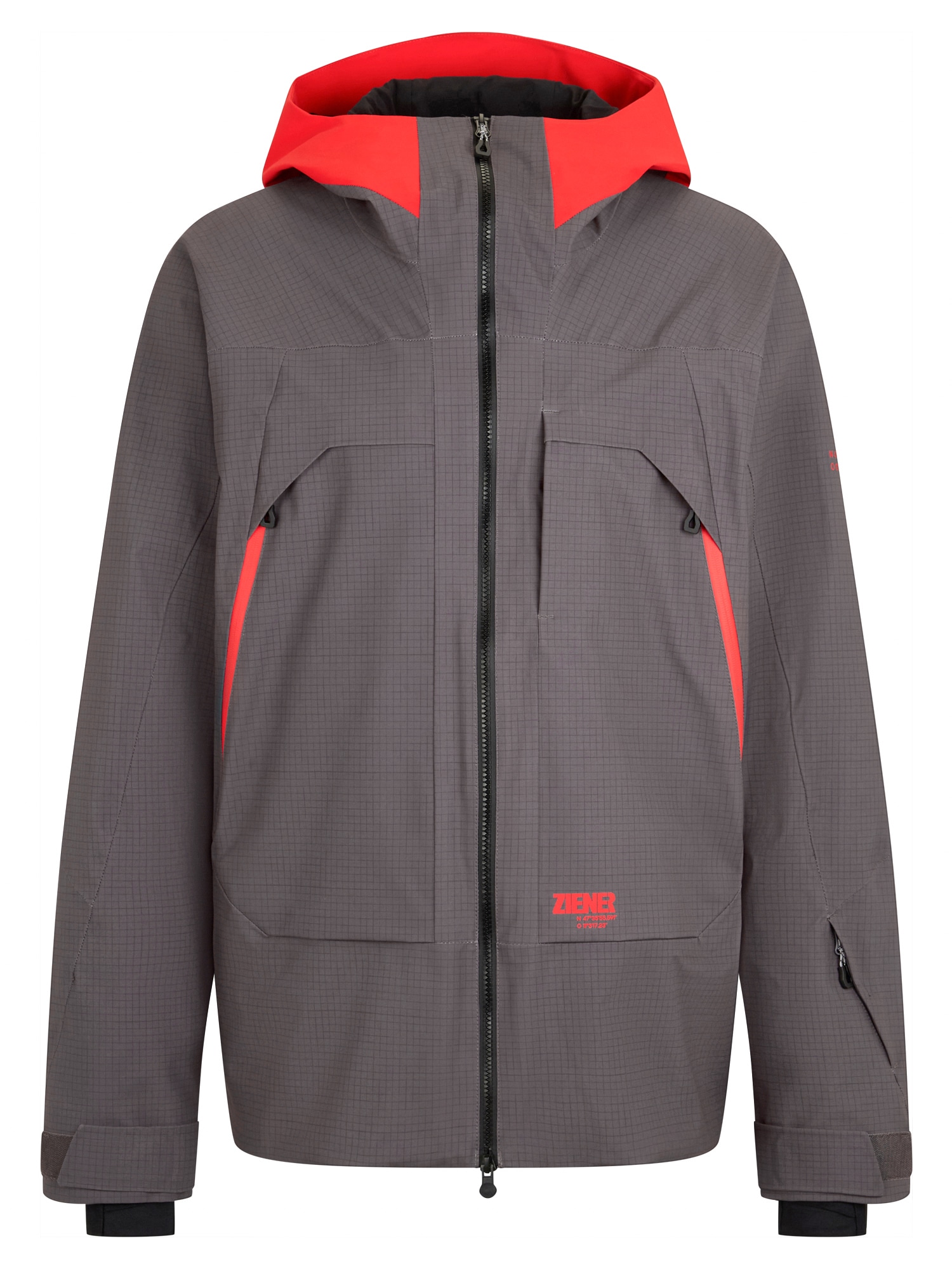 Ziener Skijacke »RAFINO-Z AQUASHIELD® HERREN« wasser- u. winddicht, atmungsaktiv, unwattiert, Innenfutter aus Wolle