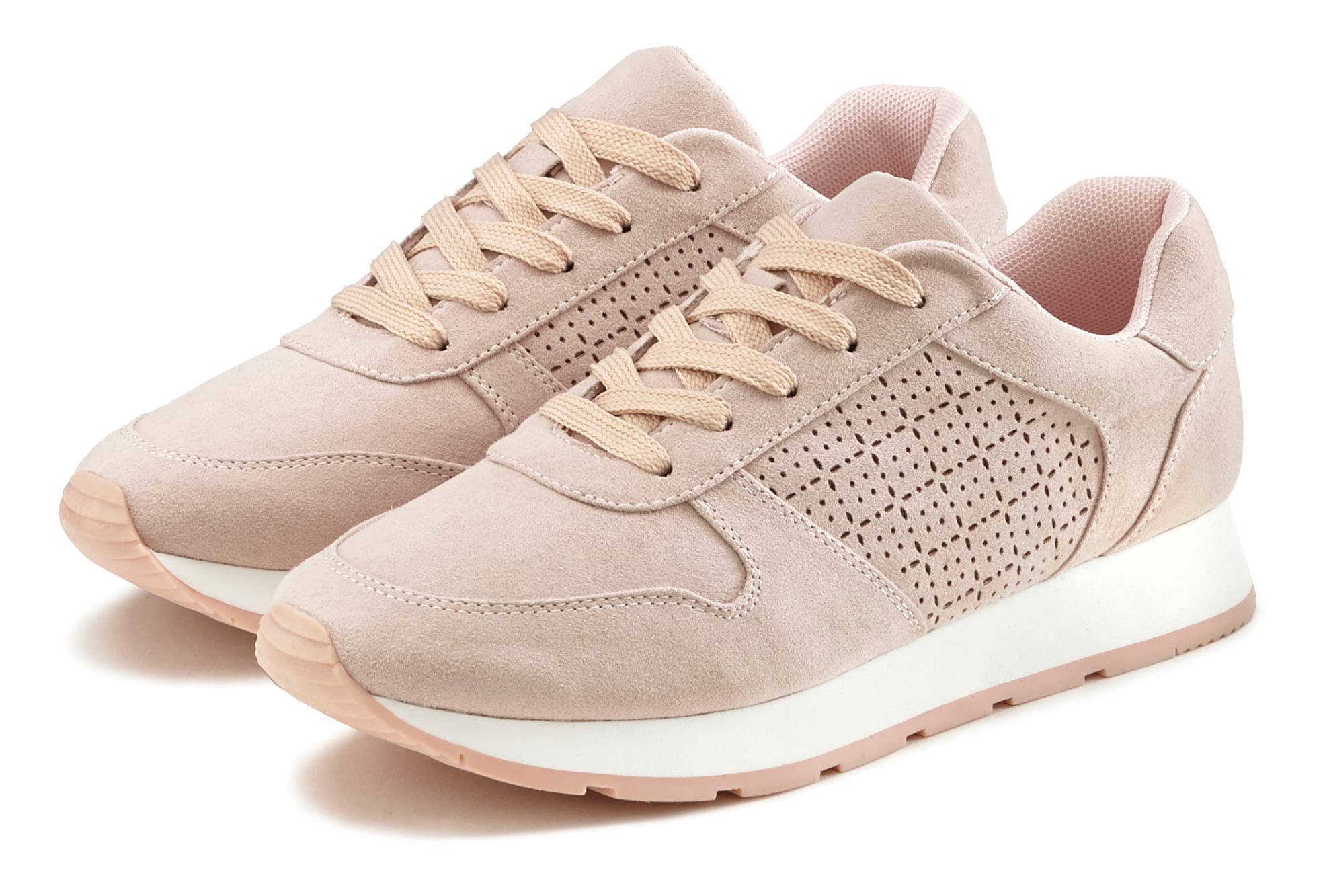 LASCANA Sneaker, mit filigranen Cut-Outs, Schnürhalbschuh, Freizeitschuh VEGAN