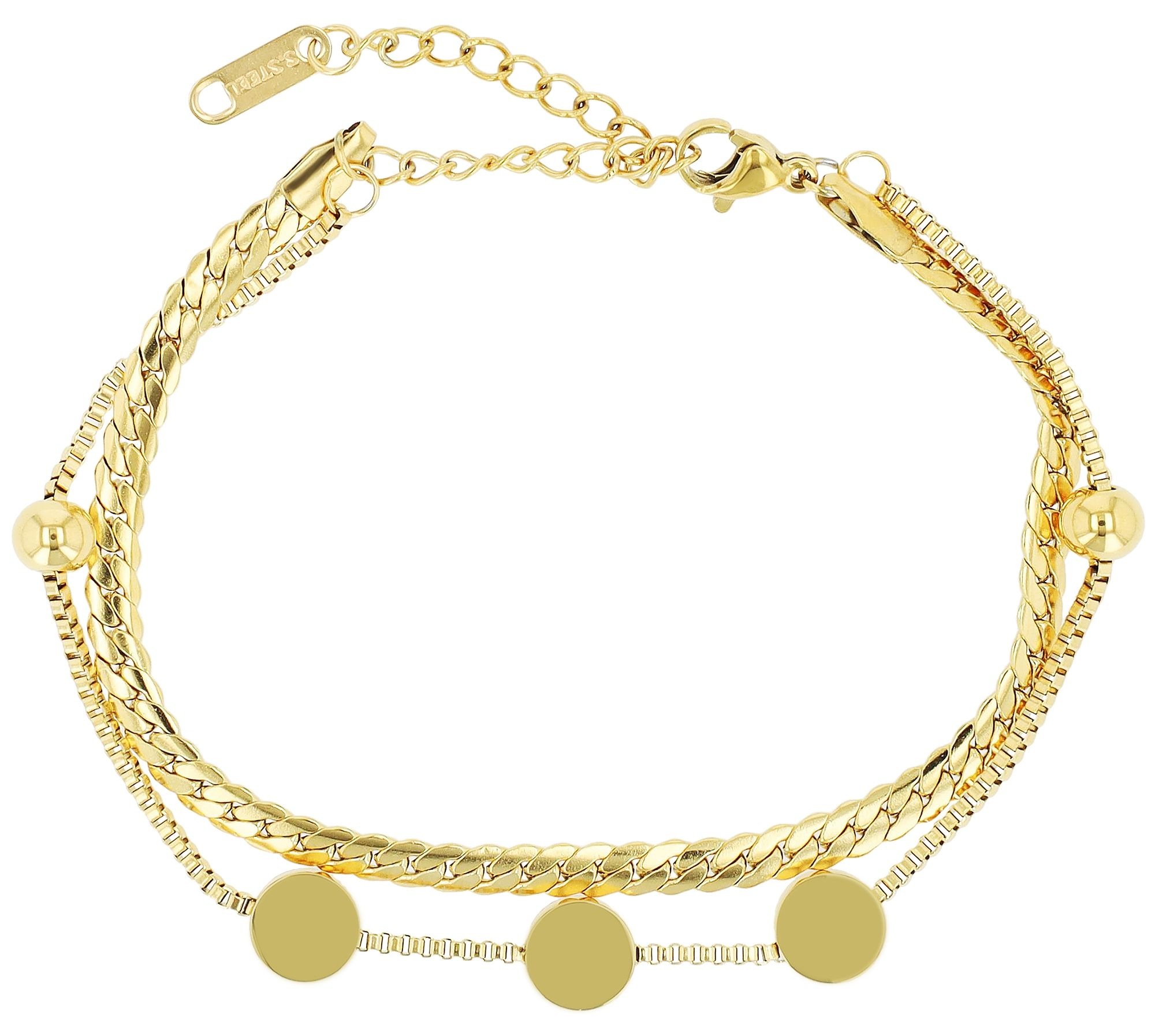 Adelia´s Armband »Damen Armband aus Edelstahl 18+3 cm«