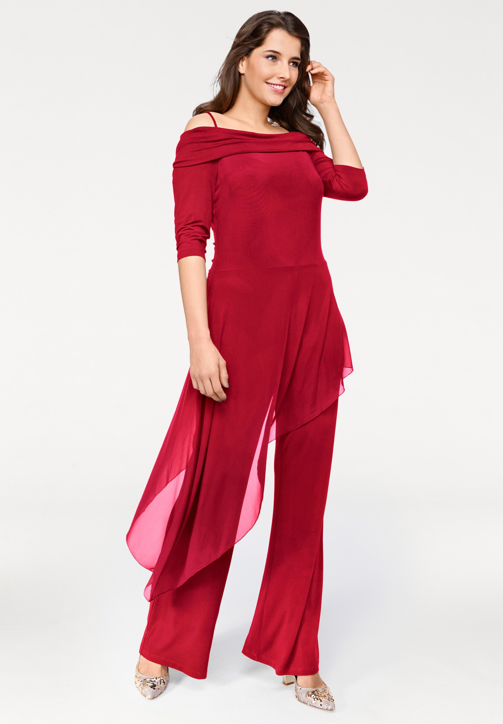 heine Jumpsuit »Overall Overall mit Carmen-Ausschnitt«