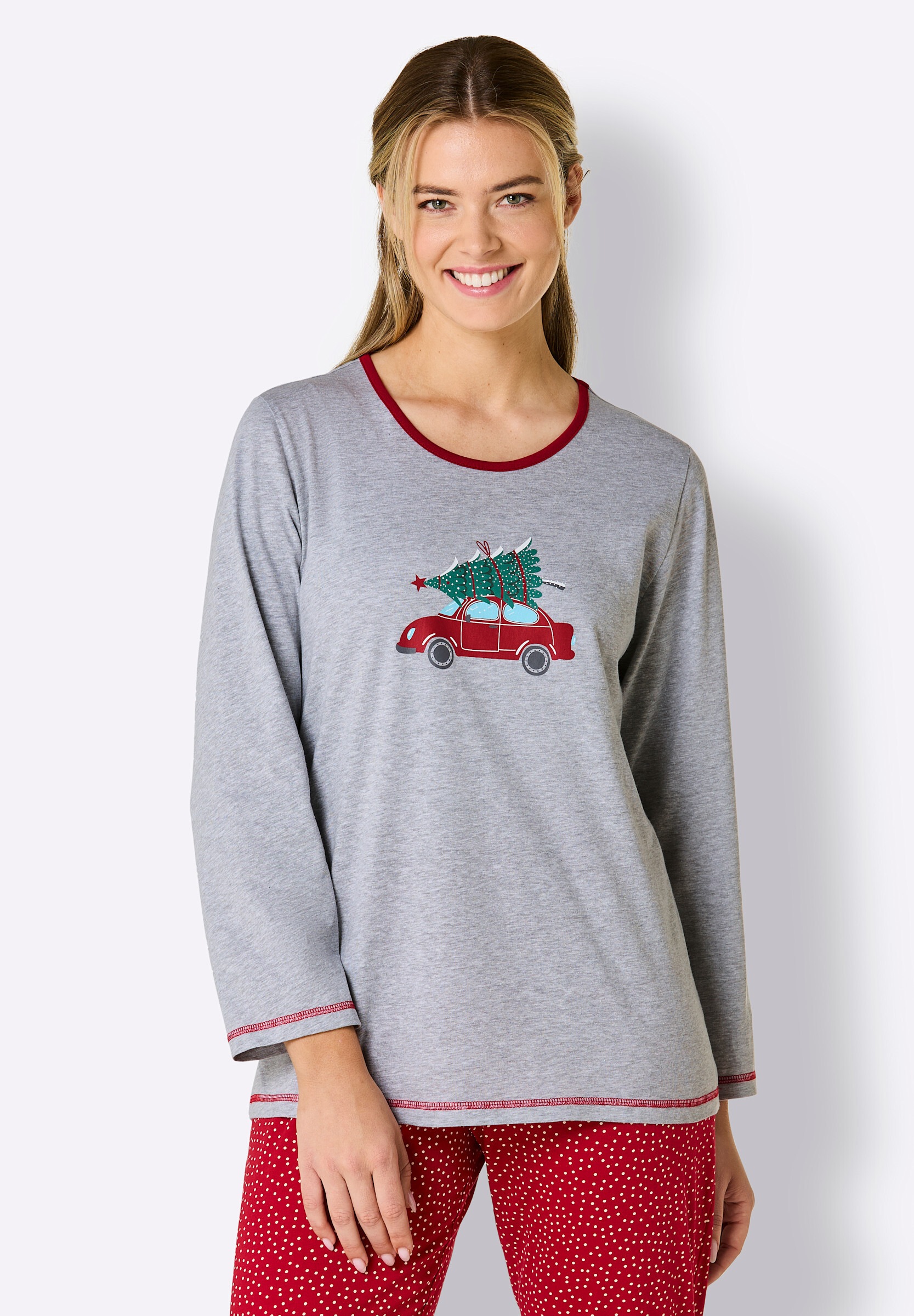 comtessa Schlafanzug »Schlafanzug-Shirt Schlafanzugshirt mit Weihnachts-Motiv« 1 Stk.