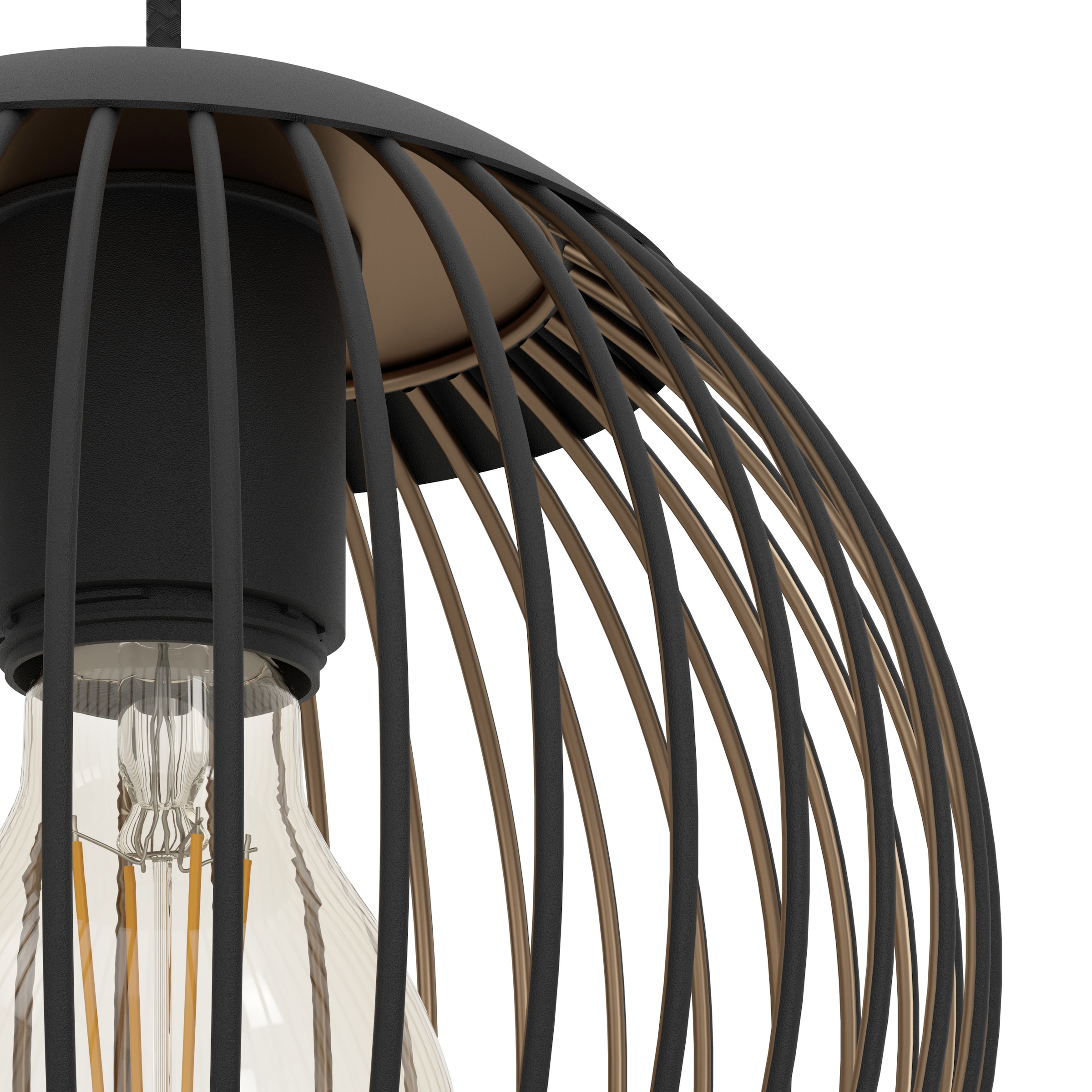 EGLO Hängeleuchte »ALMANZORA Pendellampe - Stahl - E27 - 3X60W - IP20« E27 1 Stk. Hängelampe, Deckenlampe, Wohnzimmer, Esszimmer, L90 x B20 x H110 cm