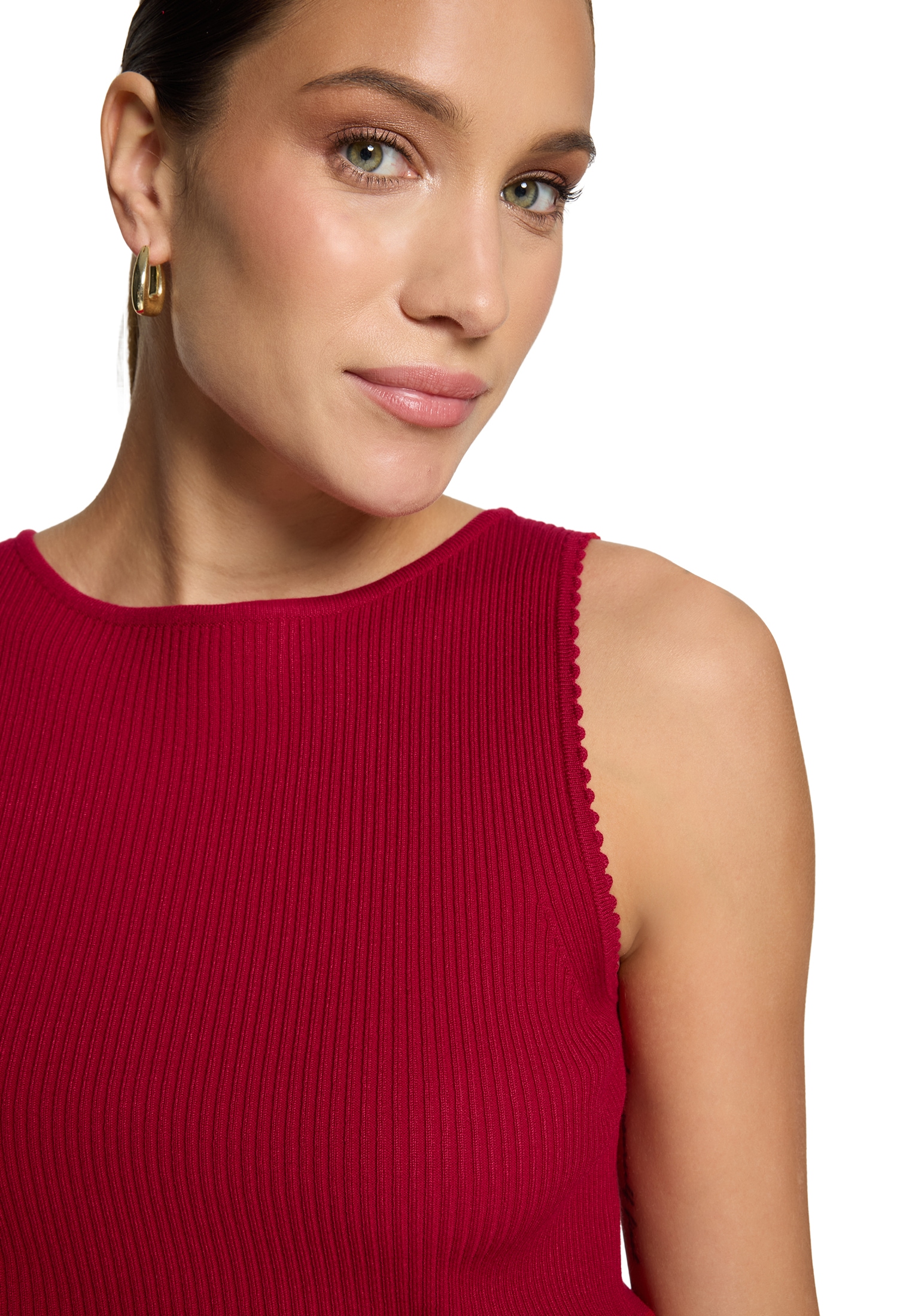 Zero Kurzarmpullover »Strick-Top ohne Arm«