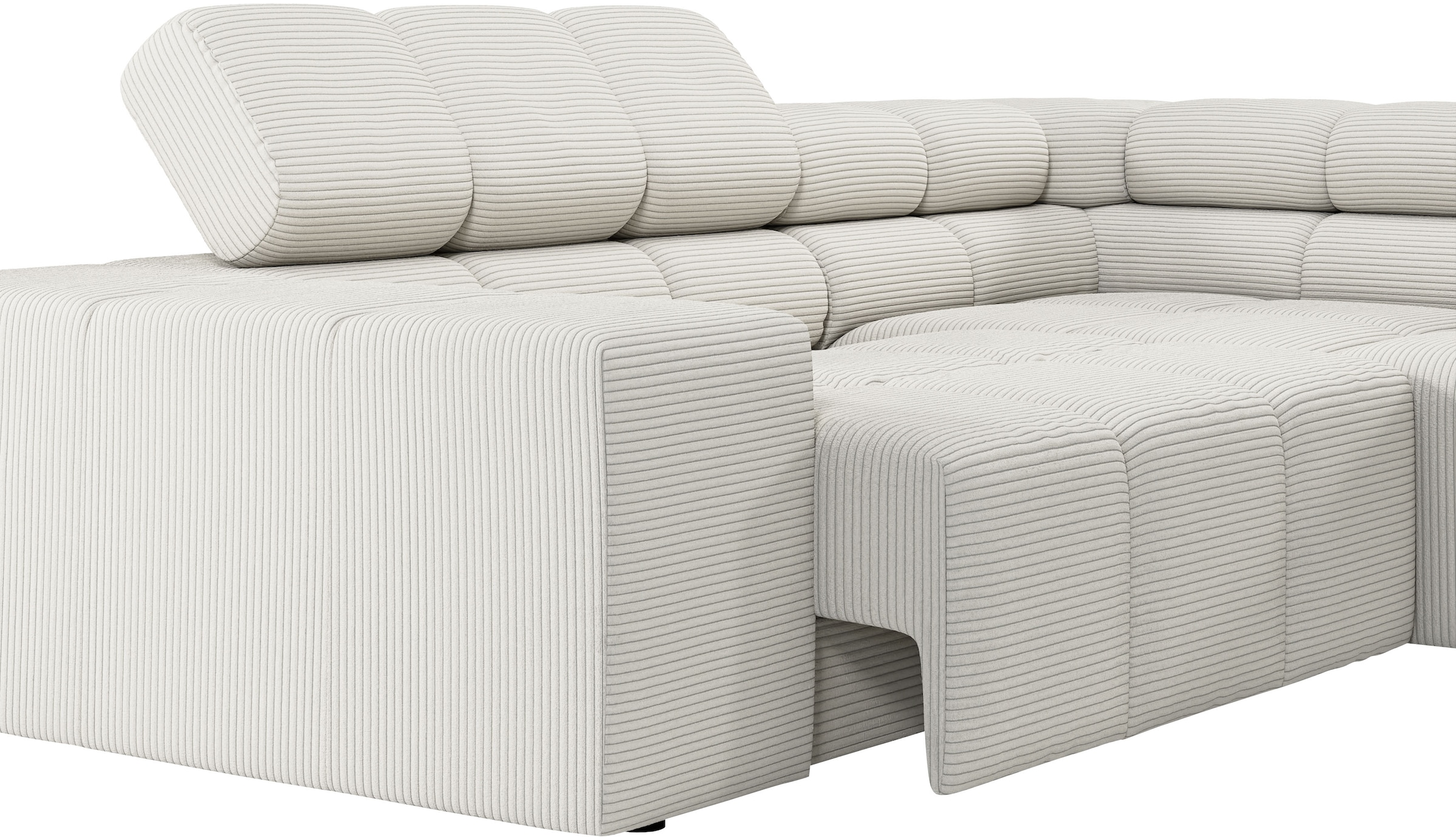 INOSIGN Ecksofa »Ancona, incl. Kopfteilverstellung + 3 Zierkissen, L-Form, bequem«, wahlweise motorische Sitztiefenverstellung, B/T(H: 249/215/70 cm