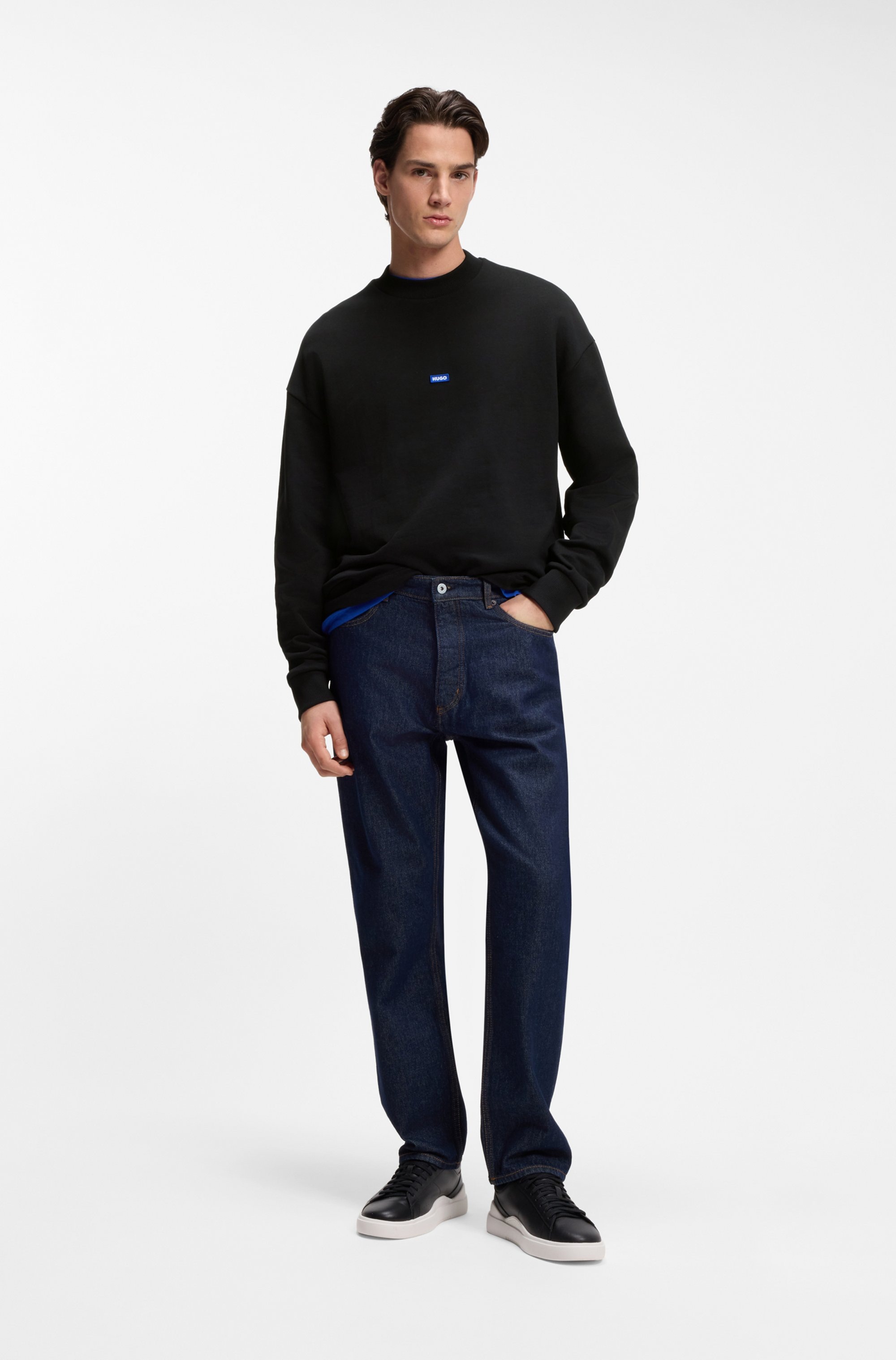 HUGO Blue Sweatshirt »Nedro«, Rundhalsausschnitt, Regular Fit,  Logo-Patch
