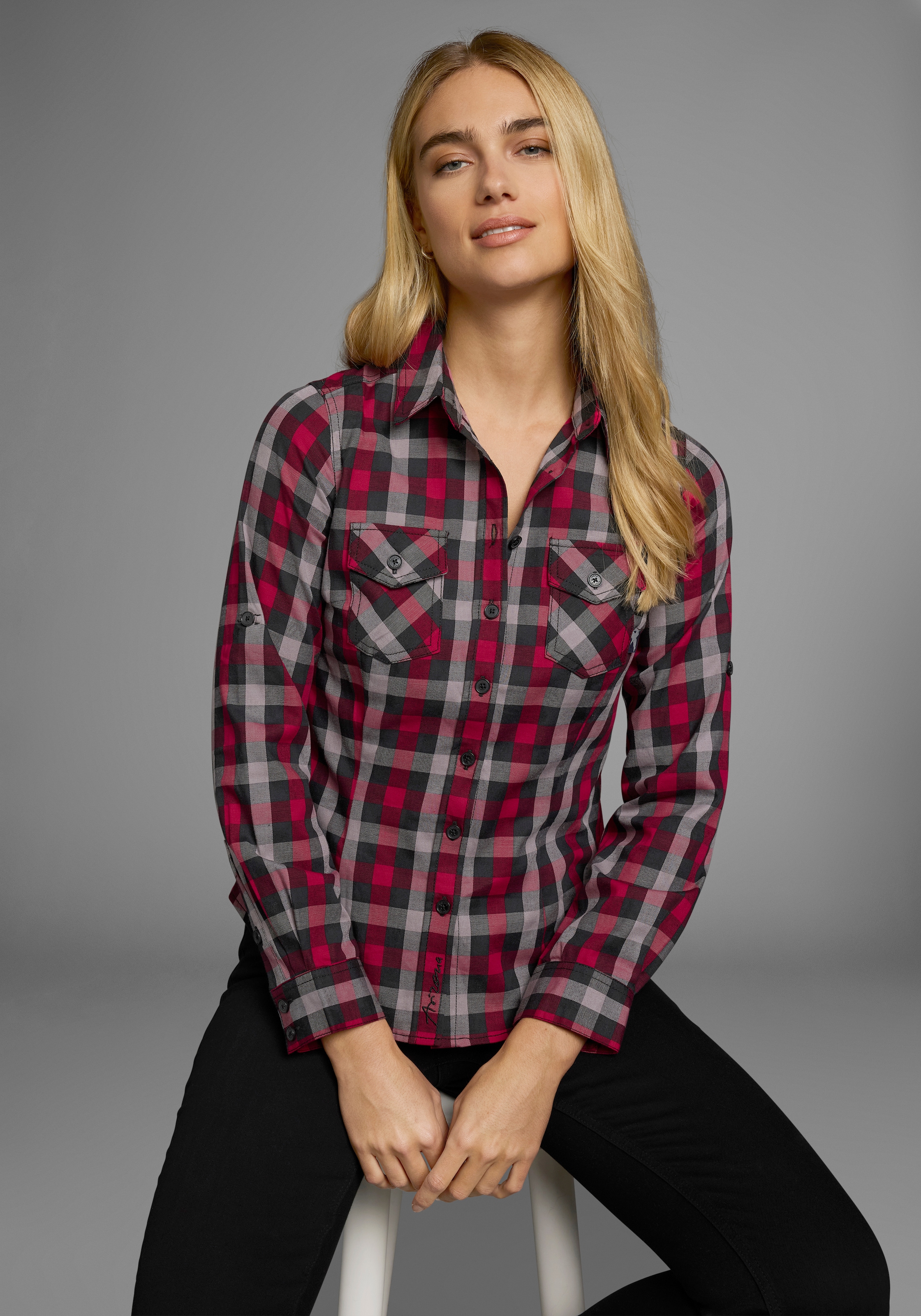 Arizona Karobluse, Lässiger-Holzfäller-Look
