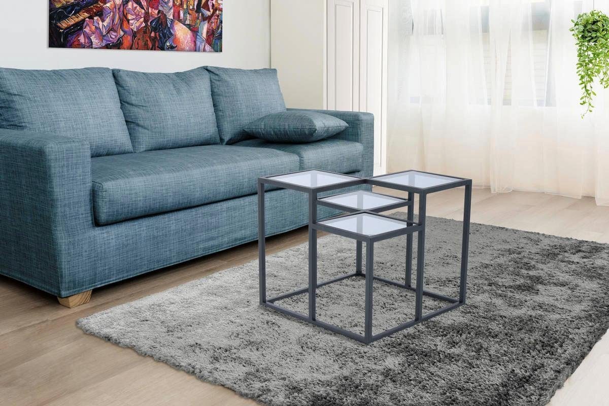 Kayoom Beistelltisch »Steps 625, Beistelltisch in elegantem Design, würfelförmig«, (1 St.), stufenförmiges Gestell aus Metall, quadratische Platten, modern