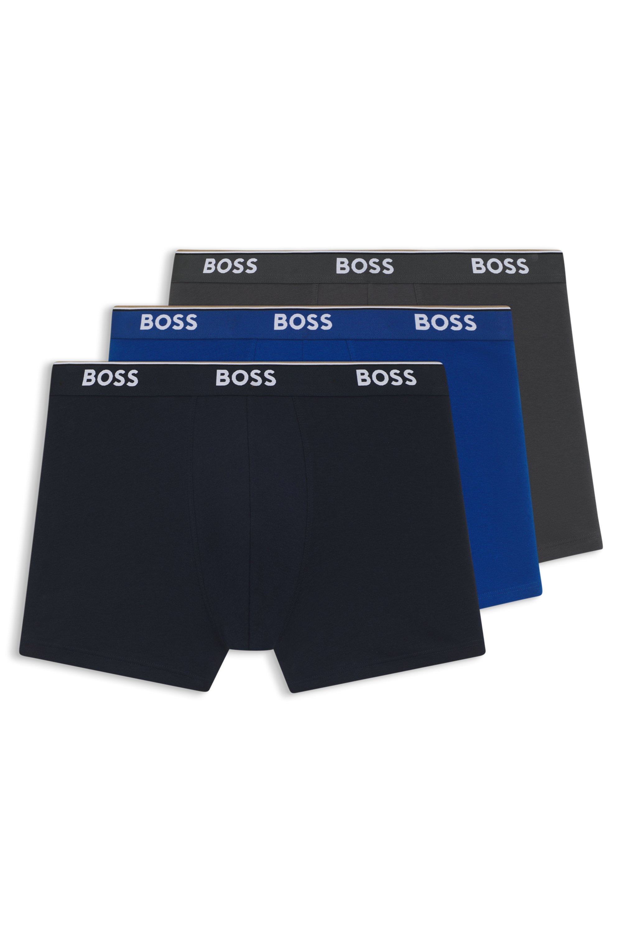 BOSS Langer Boxer »Brief 3 PACK«, mit farblich passendem Webbund