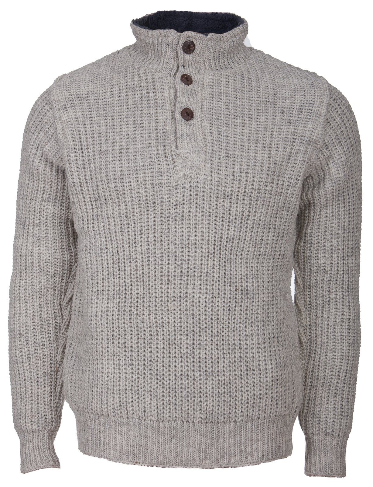 DEPROC Active Strickfleecejacke »Wollpullover mit Fleece ELKFORD MEN«