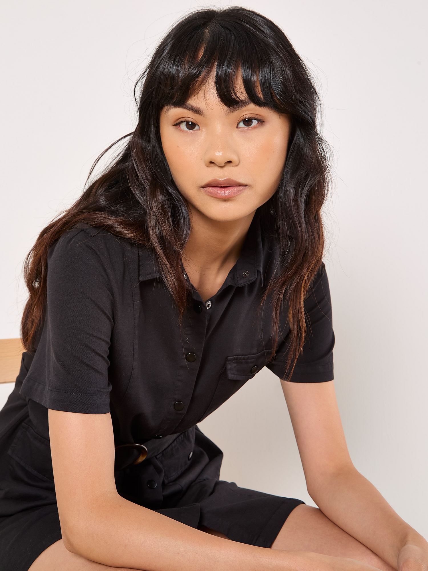 Apricot Shirtkleid »Minikleid« 2 tlg. mit Schnalle