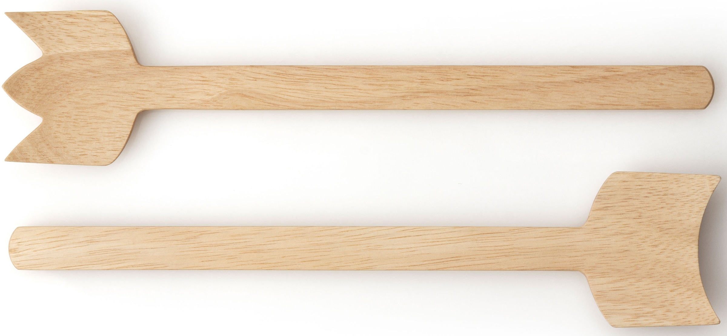 Continenta Salatbesteck »Simple«, (Set, 2 tlg.), Gummibaumholz, jedes Stück ein Unikat