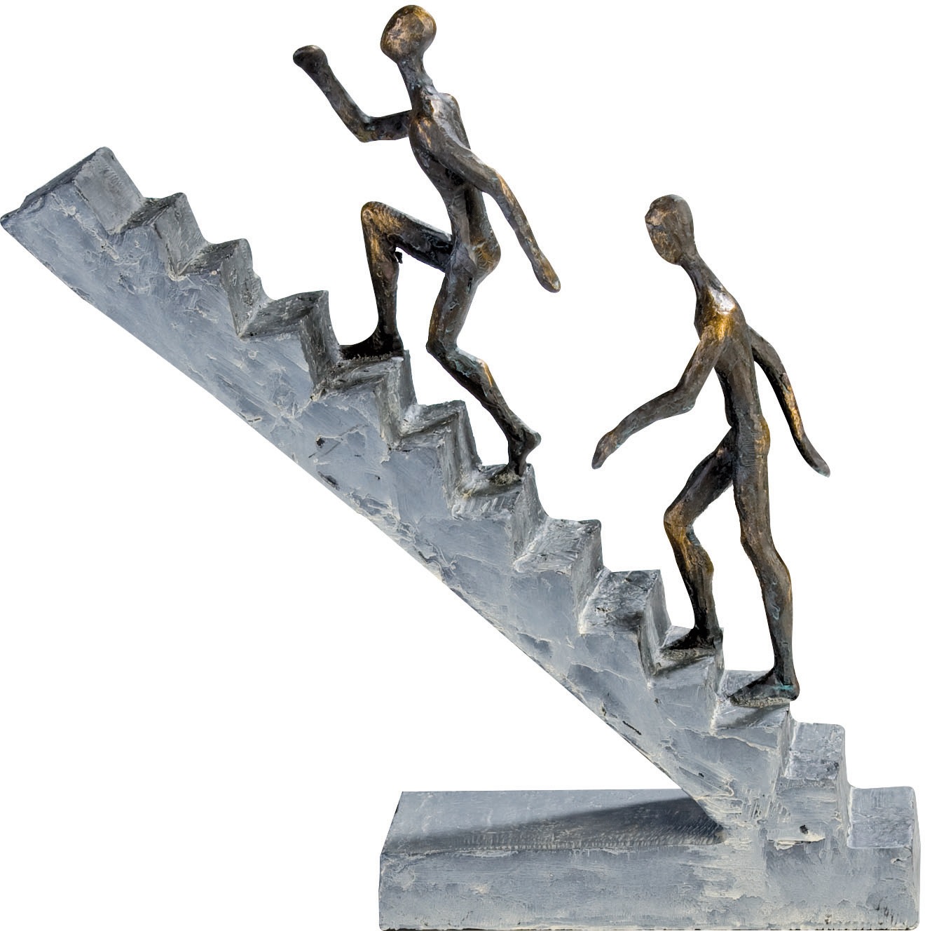 Casablanca by Gilde Dekofigur »Skulptur Staircase«, (1 St.), Dekoobjekt, Höhe 28 cm, mit Spruchanhänger, Wohnzimmer