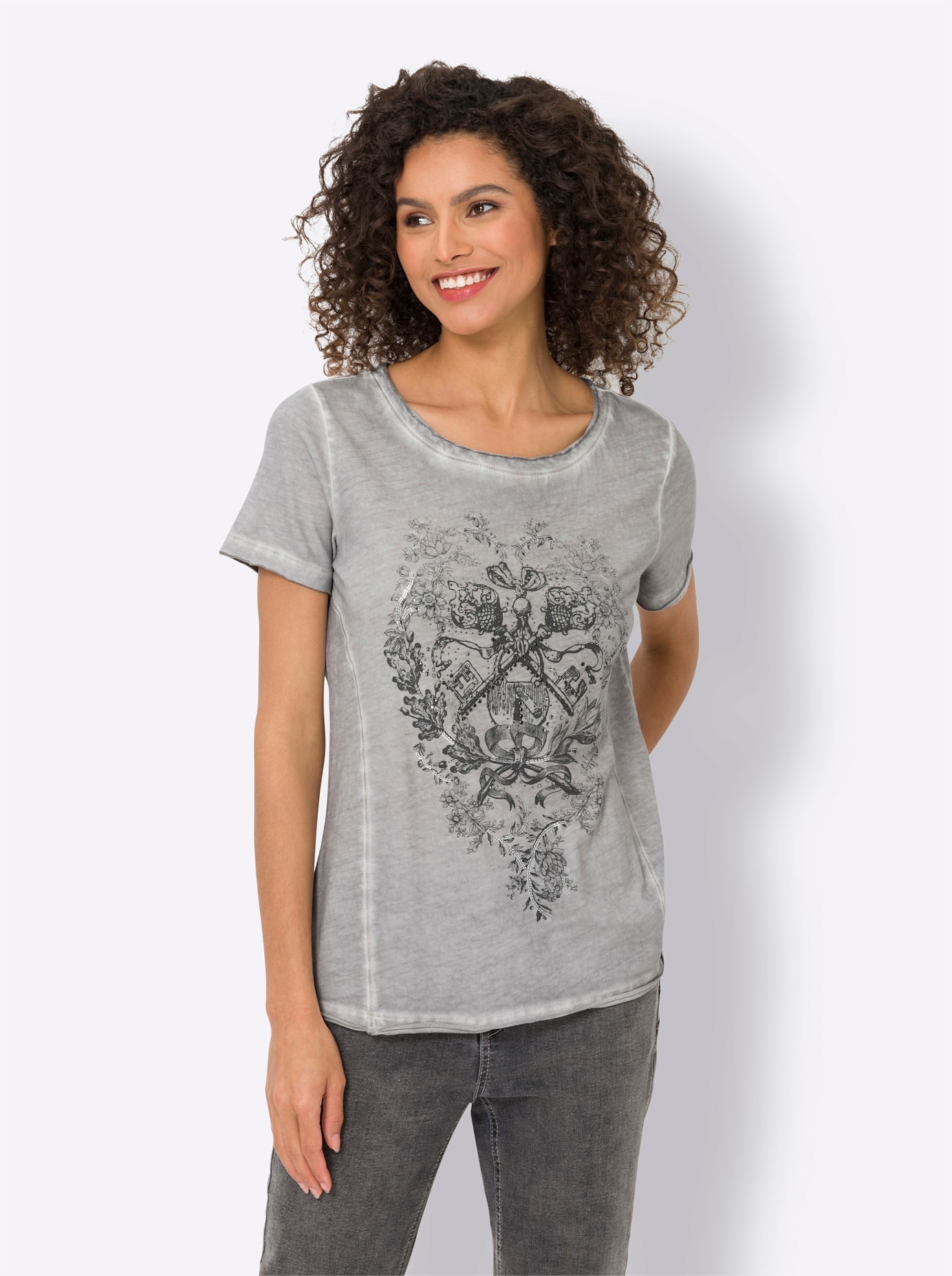 heine V-Shirt »Shirt«, (1 tlg.)