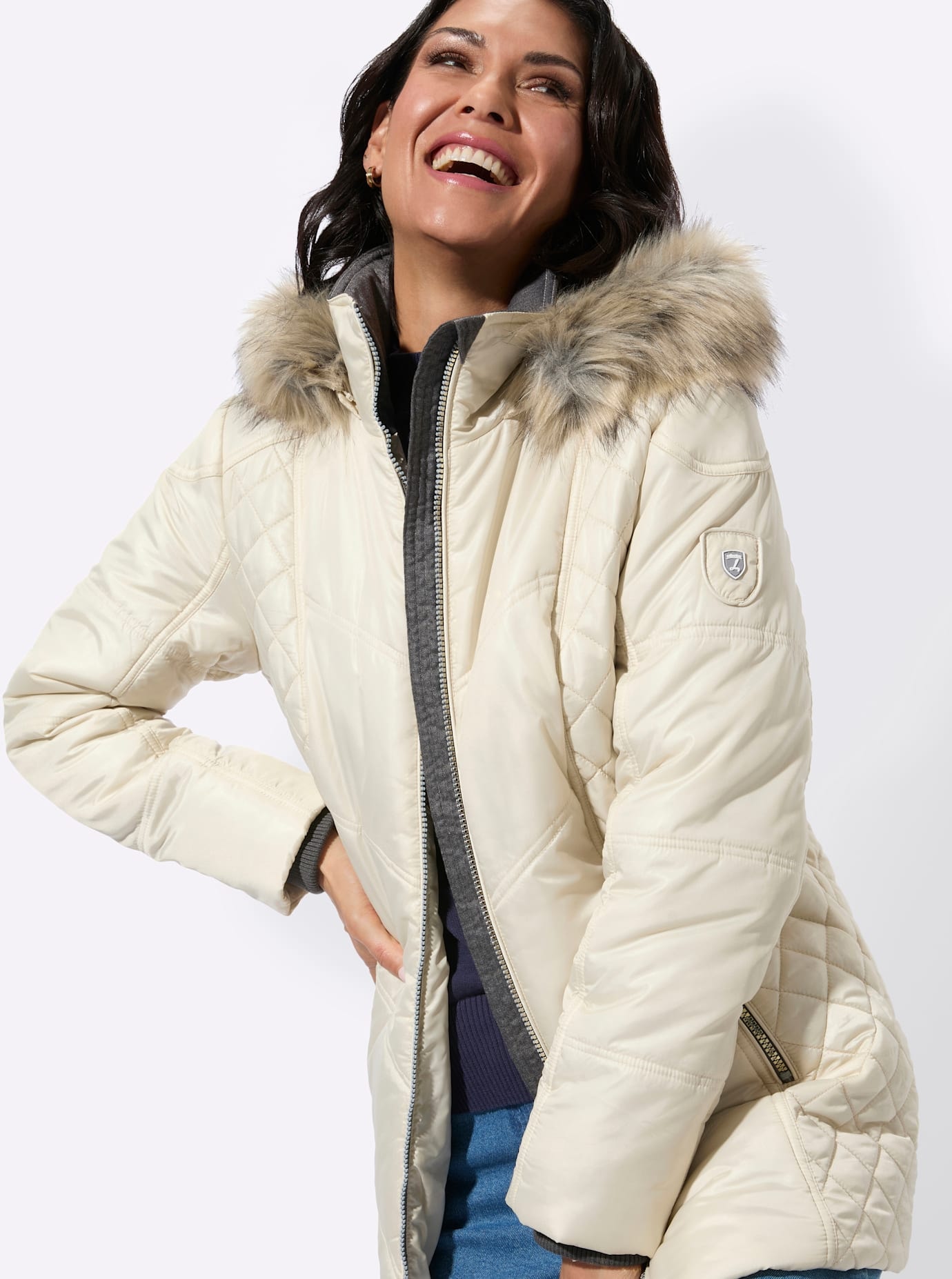 Casual Looks Steppjacke mit Kapuze