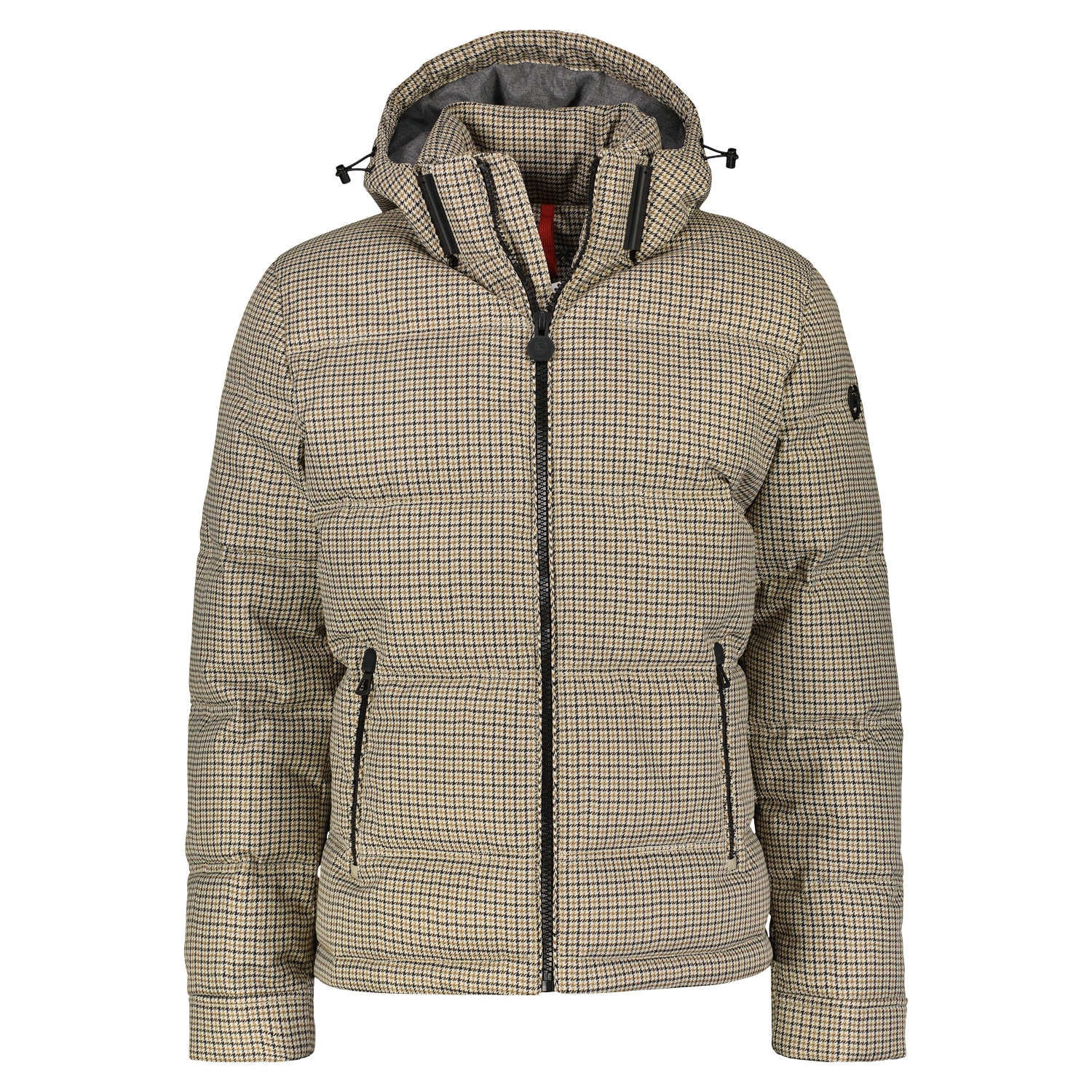 Outdoorjacke, mit Kapuze, mit Musterung