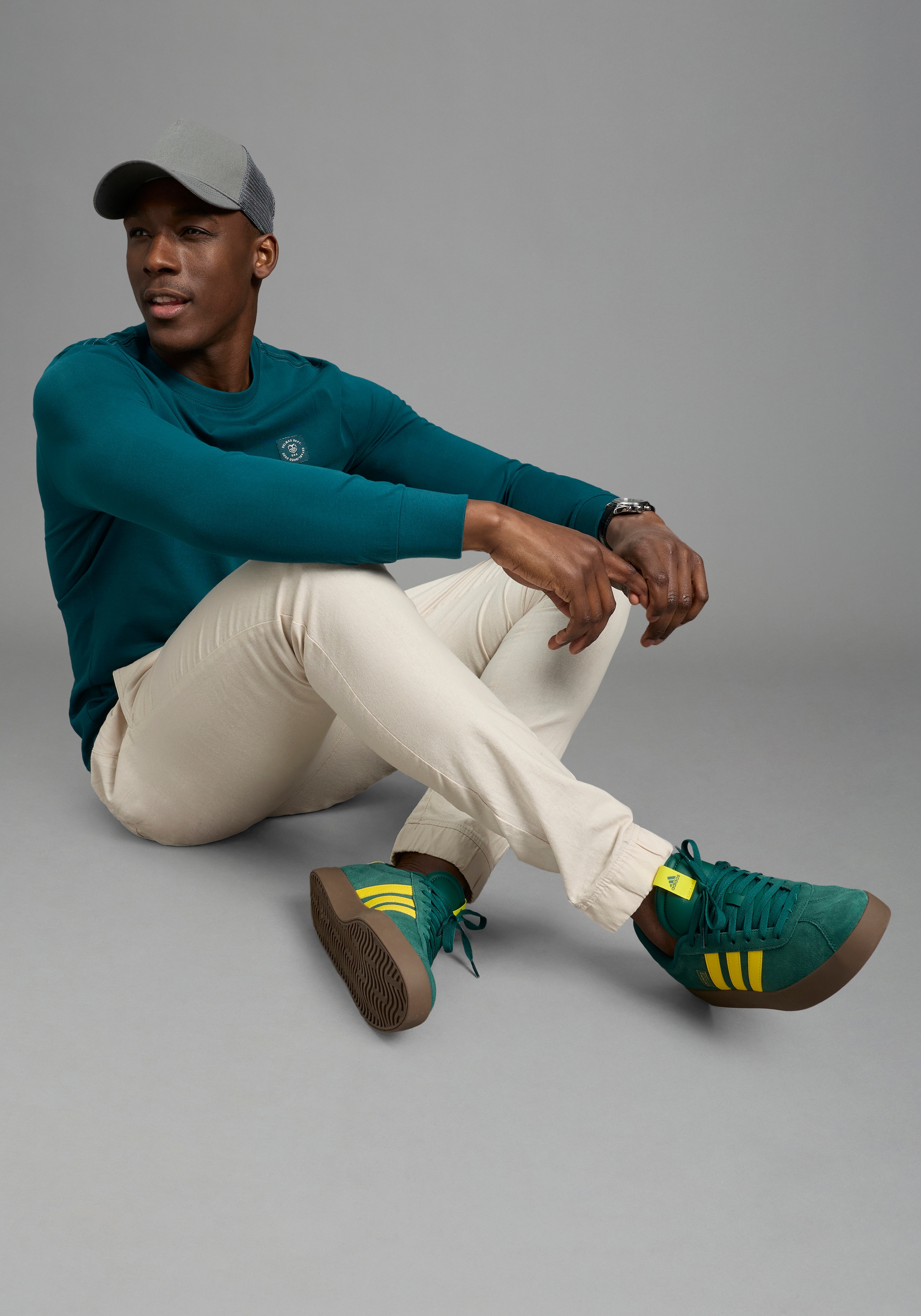 DELMAO Rundhalsshirt mit Markenlabel