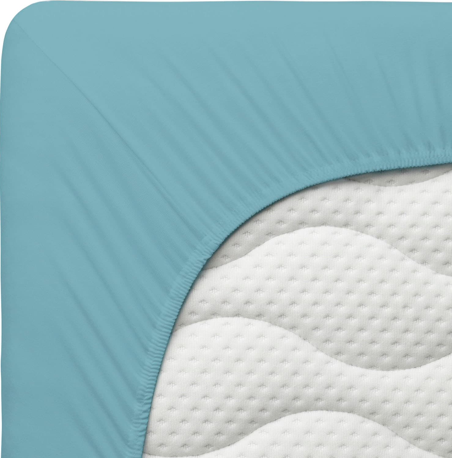Schlafgut Spannbettlaken »PURE Bio-Baumwolle mit Elasthan, dehnbar blickdicht, straff, Bettlaken«, PREMIUM Laken für Matratzen bis 30cm Höhe, in 90x200, 140x200, 180x200