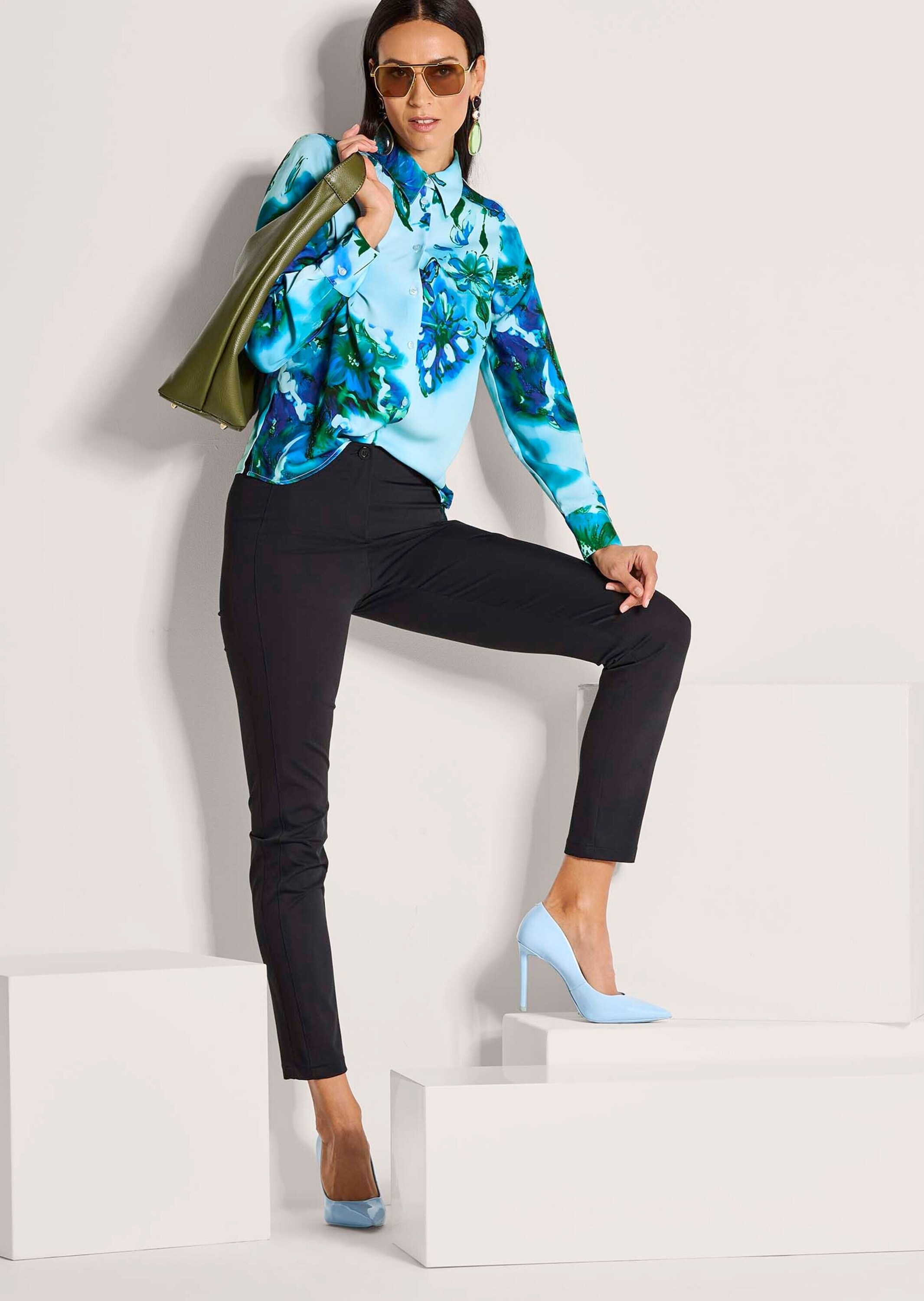 MADELEINE Langarmbluse »Hemdbluse Elegante Bluse mit Hemdkragen«