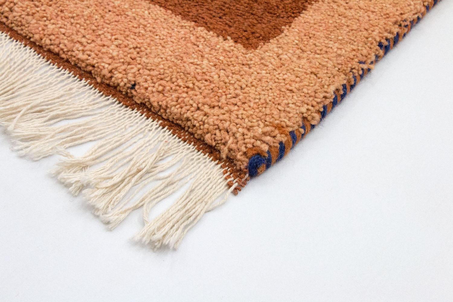 handgeknüpft rechteckig, bei kaufen handgeknüpft »Gabbeh morgenland orange«, Wollteppich Teppich OTTO