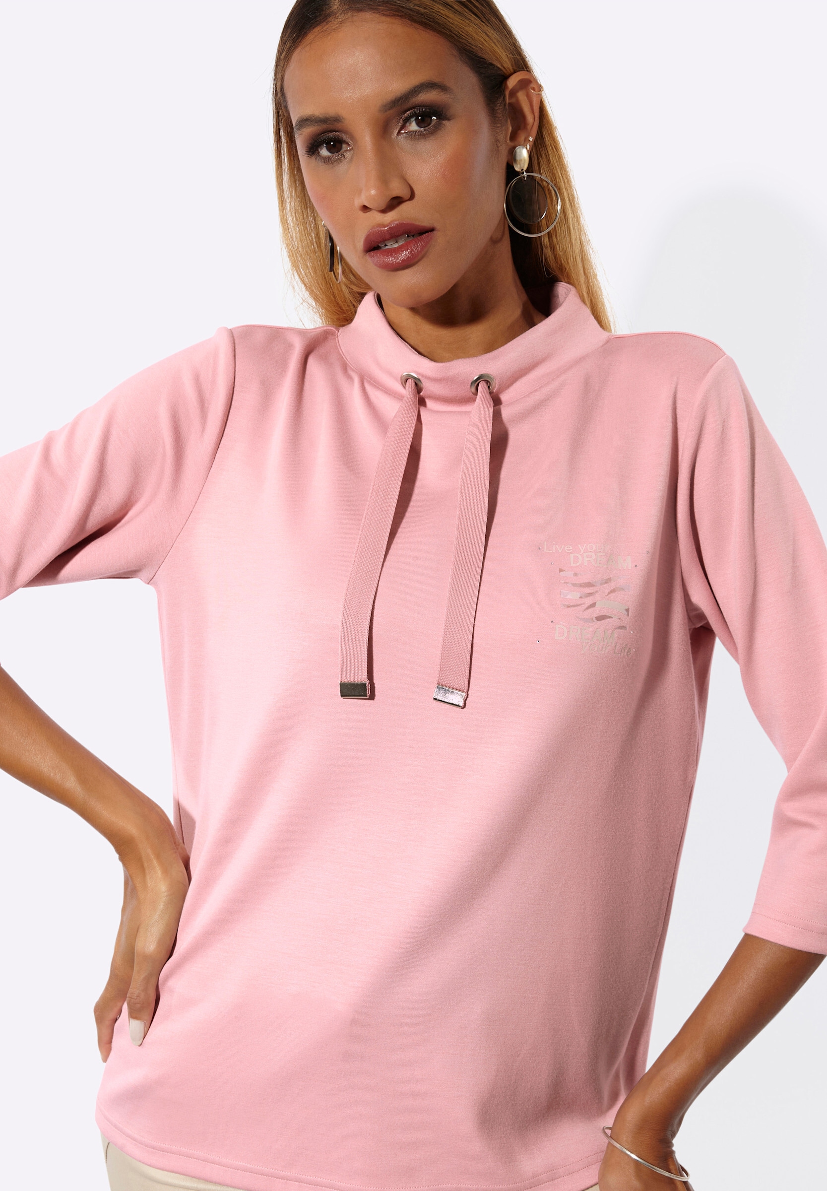 creation L Sweatshirt »Modal-Mix-Sweatshirt Sweatshirt mit Stehkragen«
