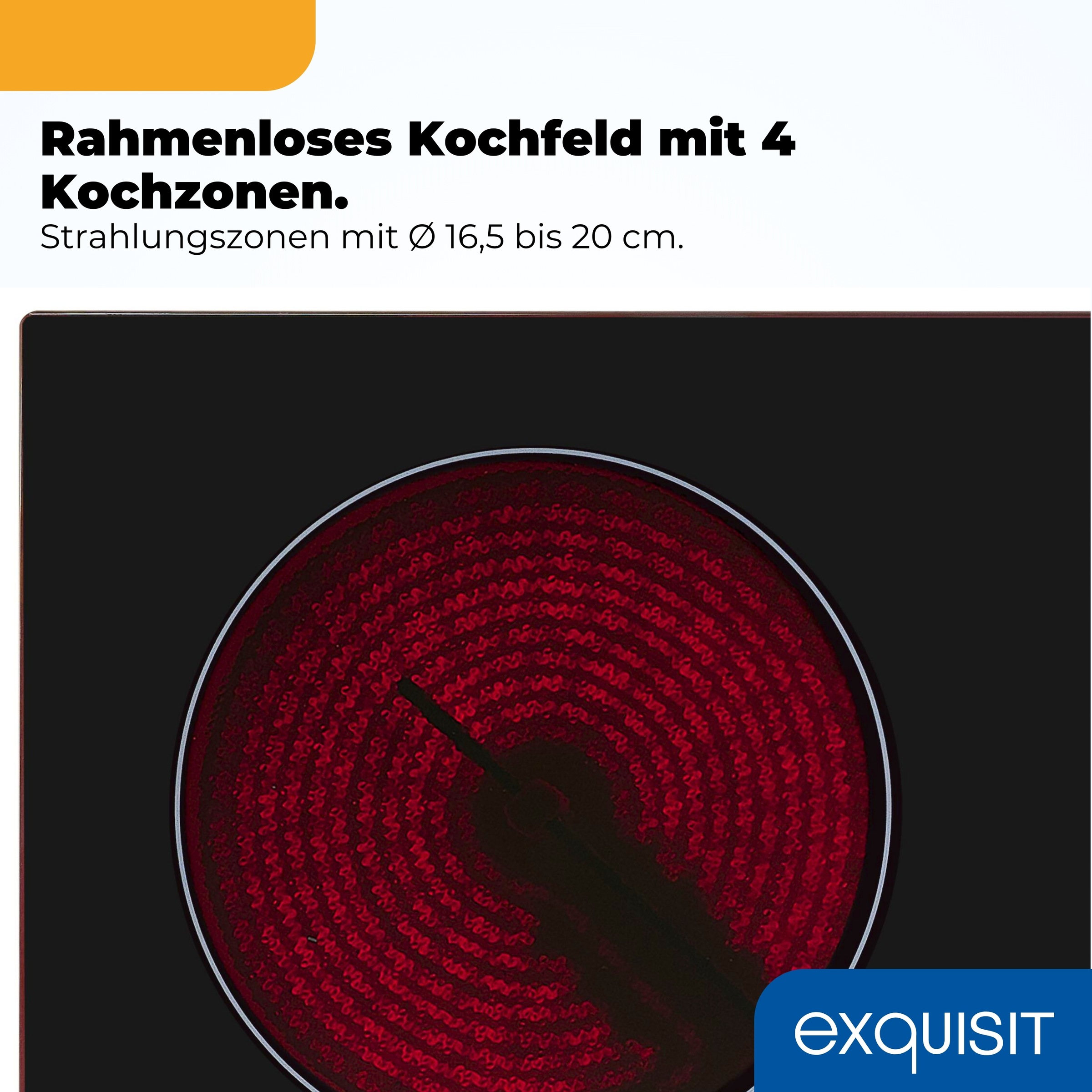 exquisit Elektro-Herd-Set »EHE367-U-120 mattschwarz-Set« Backofen;Glaskeramikkochfeld, 2 Stk. tlg. Modern, trendiges Mattschwarz,Umluft ideal für mehrere Plätzchenbleche