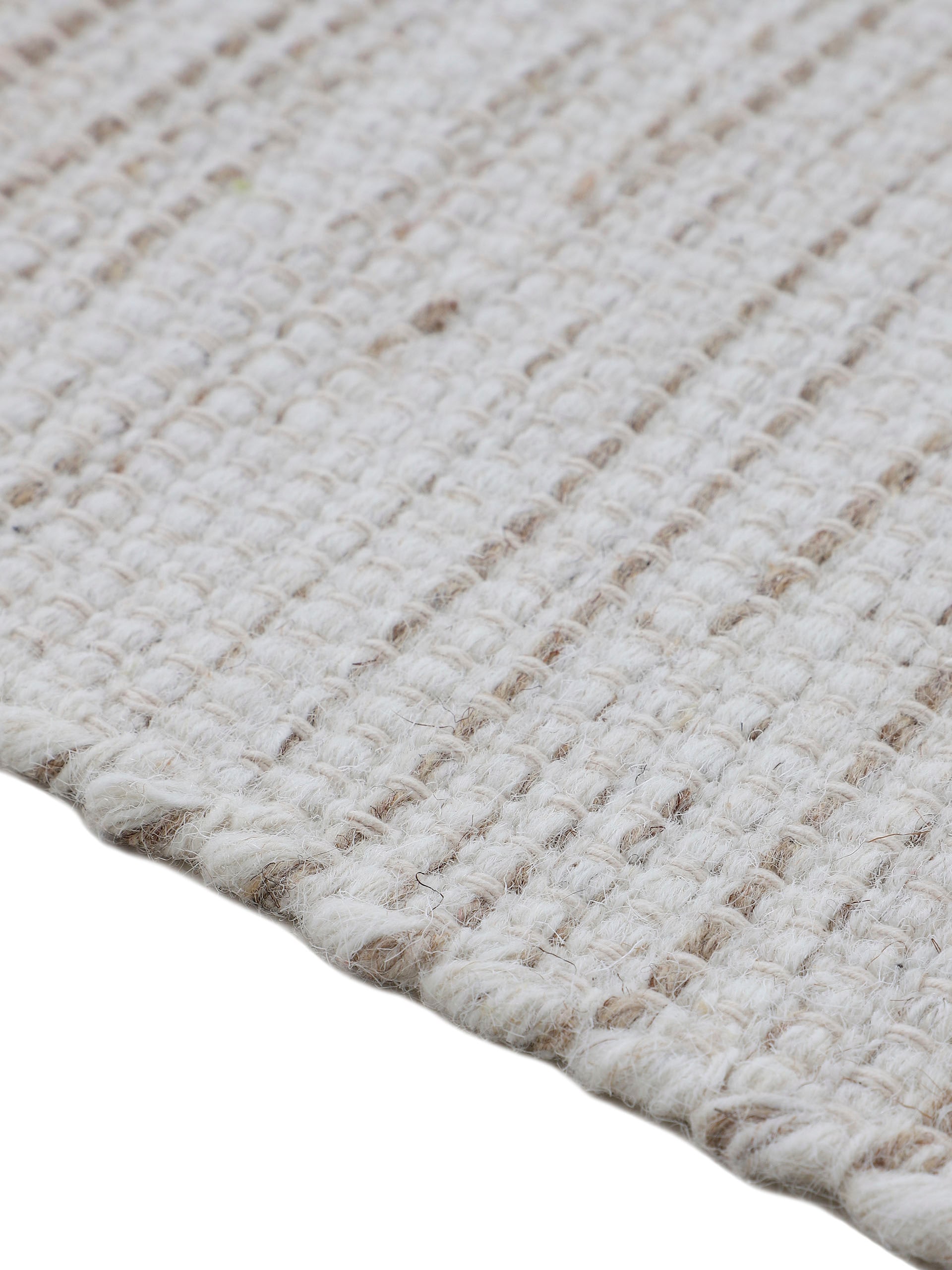 carpetfine Wollteppich »Mona«, rechteckig, 5 mm Höhe, Wolle, Wendeteppich aus Wolle/Baumwolle, Wohnzimmer